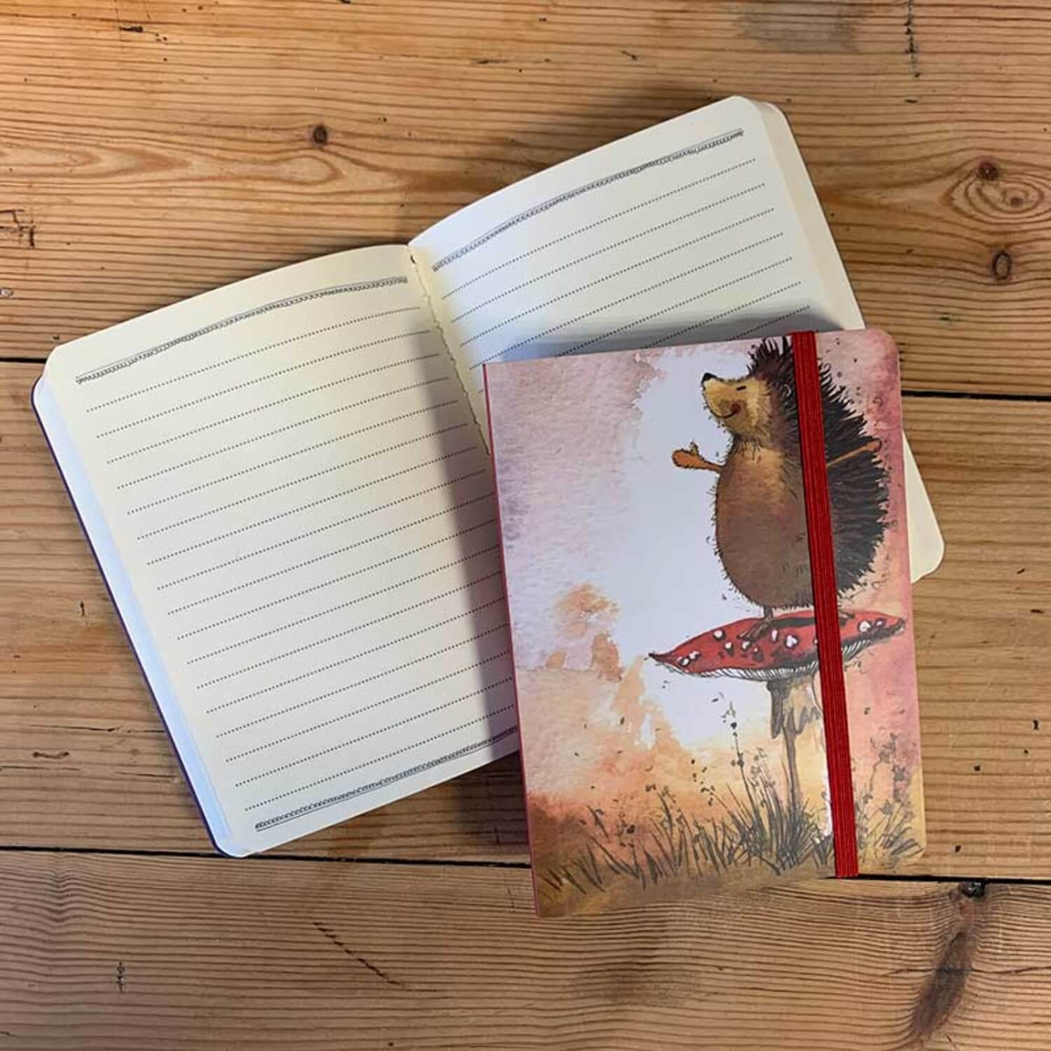 Alex Clark Small Chunky Notebook - Hedgehog & Toadstool - Image 3