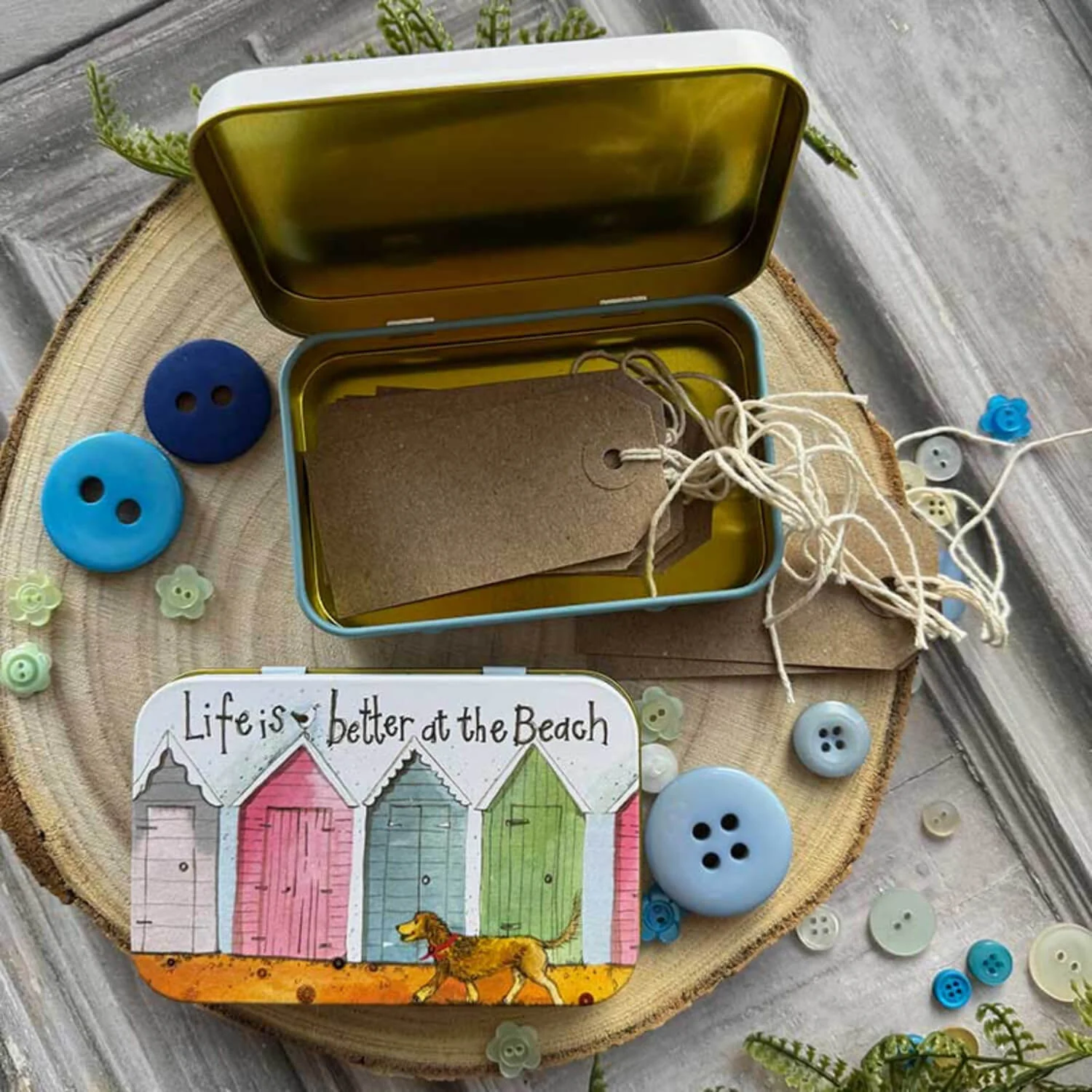Alex Clark Small Rectangular Tin - Life Is Better - Image 2