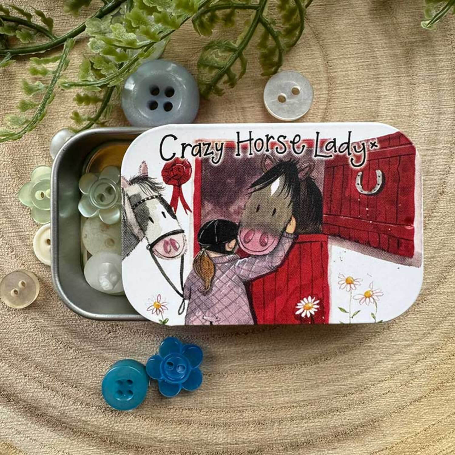 Alex Clark Small Sliding Tin - Crazy Horse Lady - Image 2