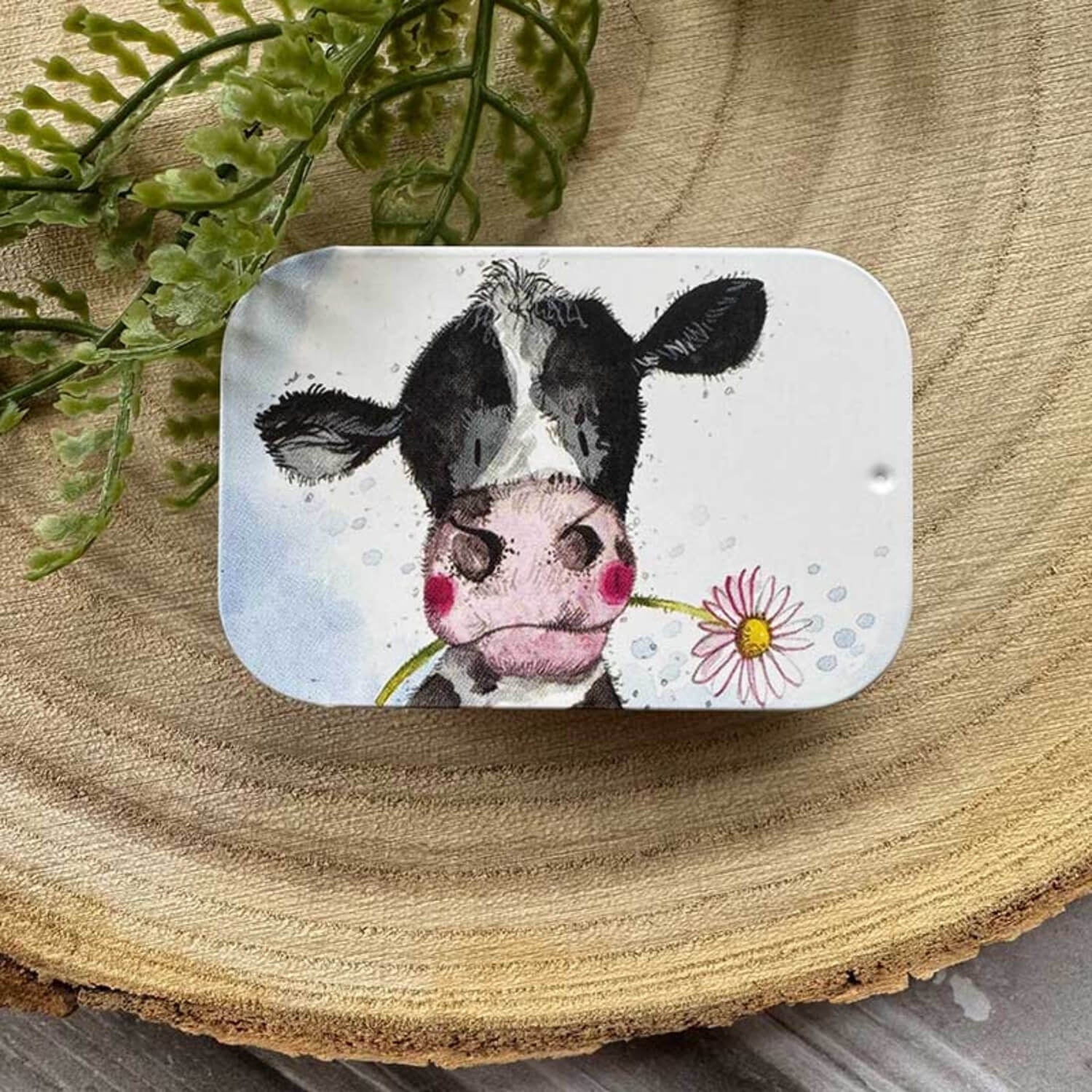 Alex Clark Small Sliding Tin - Sunshine Cow