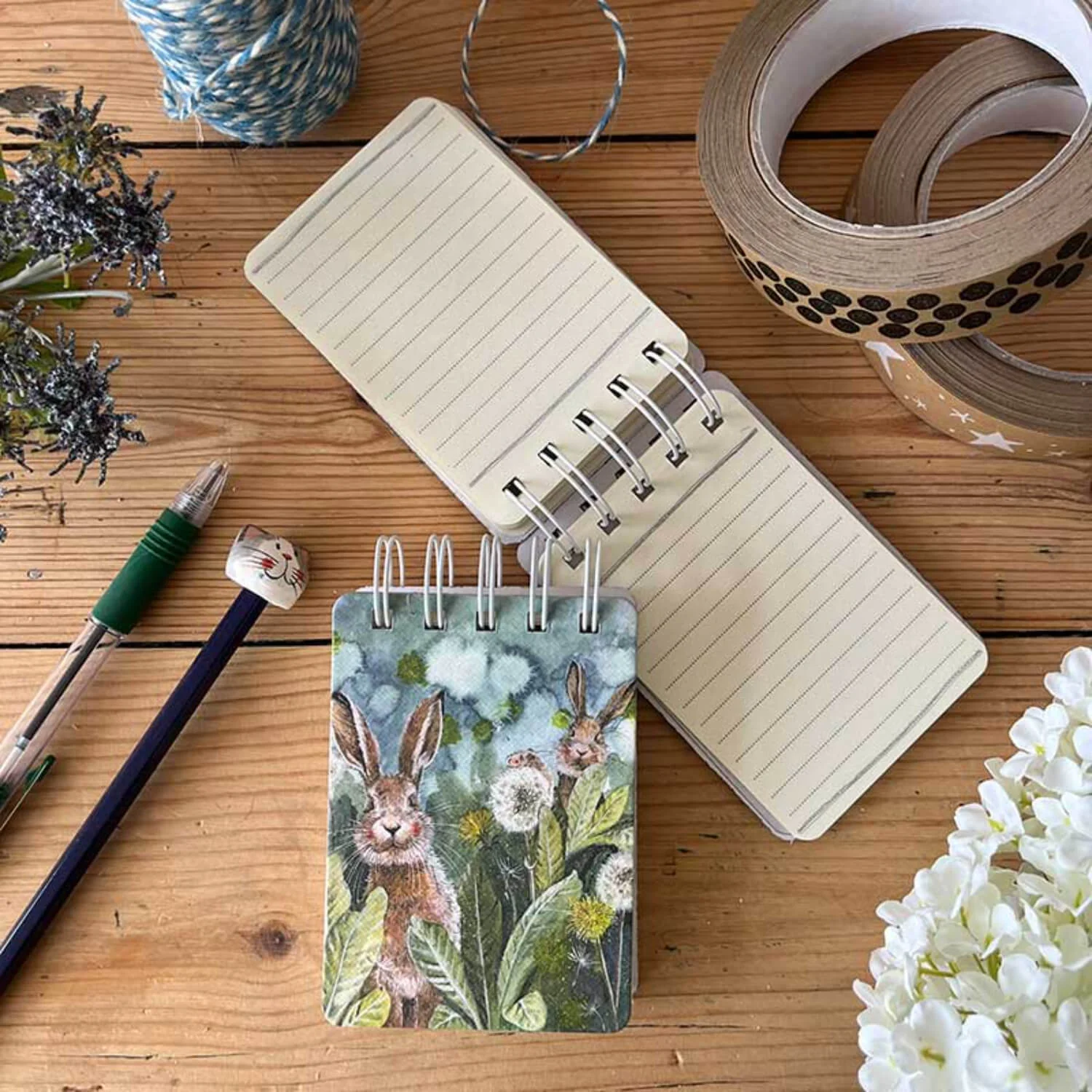 Alex Clark Small Spiral Notepad - Little Rabbits - Image 2
