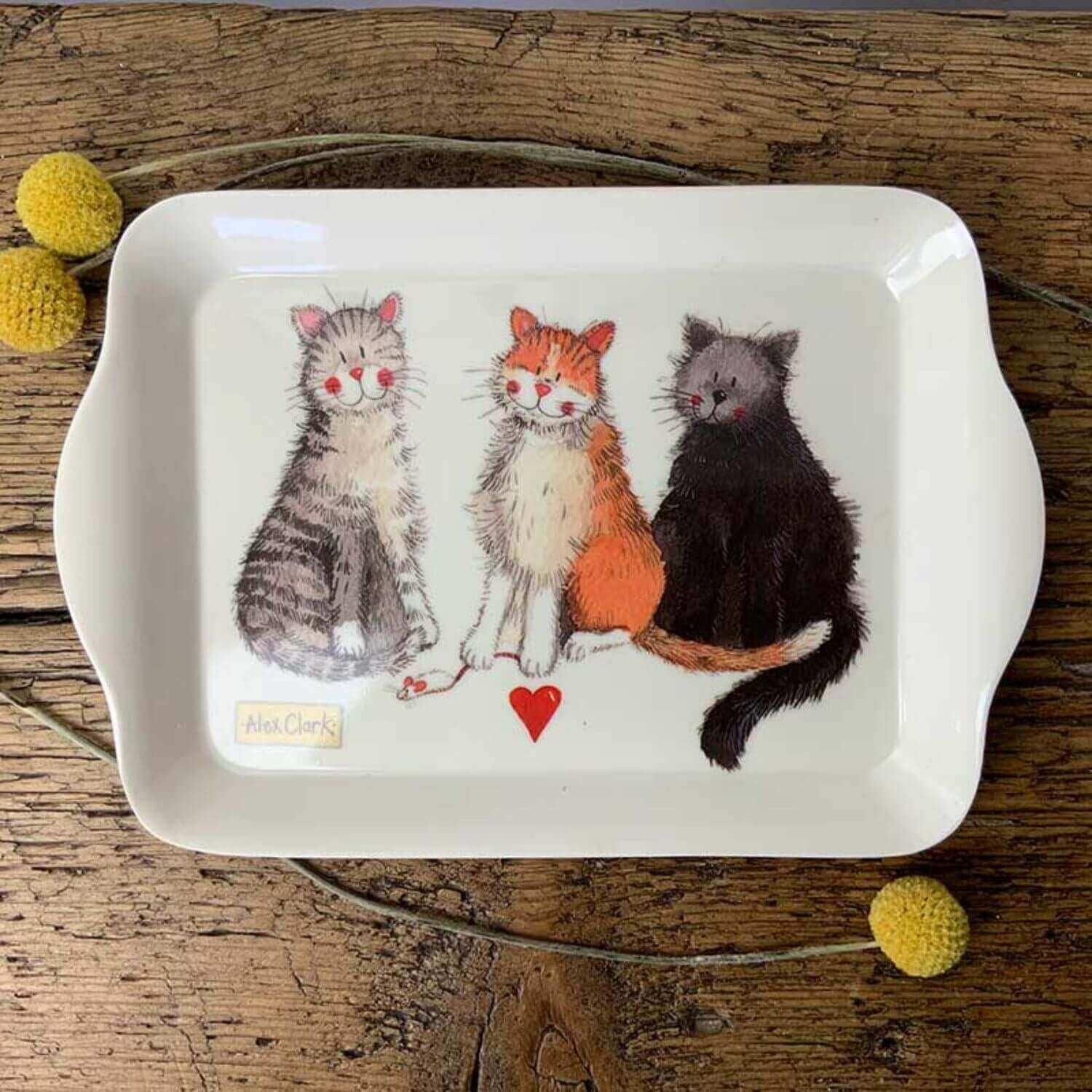Alex Clark Small Tray - Cats