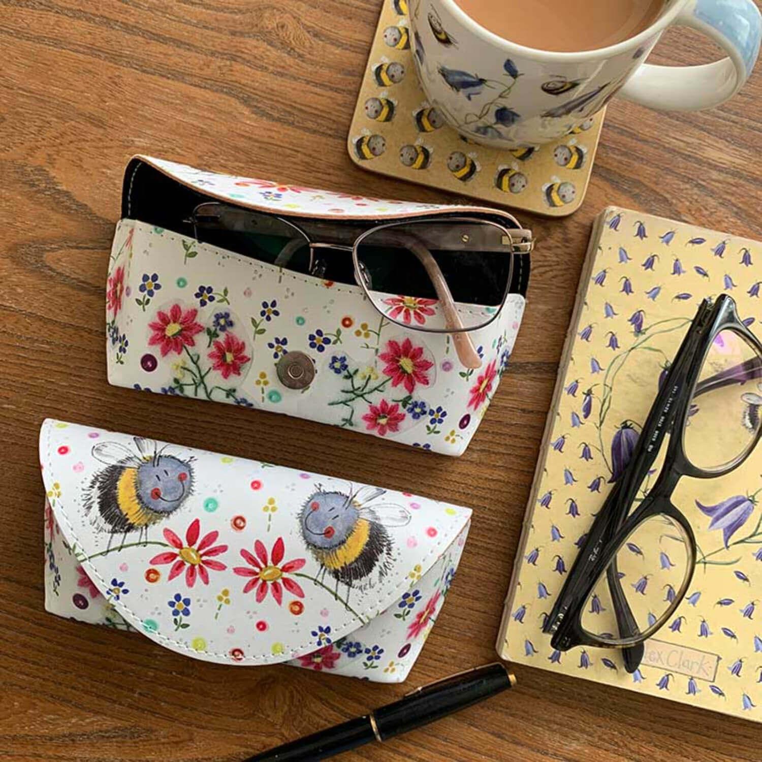 Alex Clark Spectacle Case - Bees & Flowers