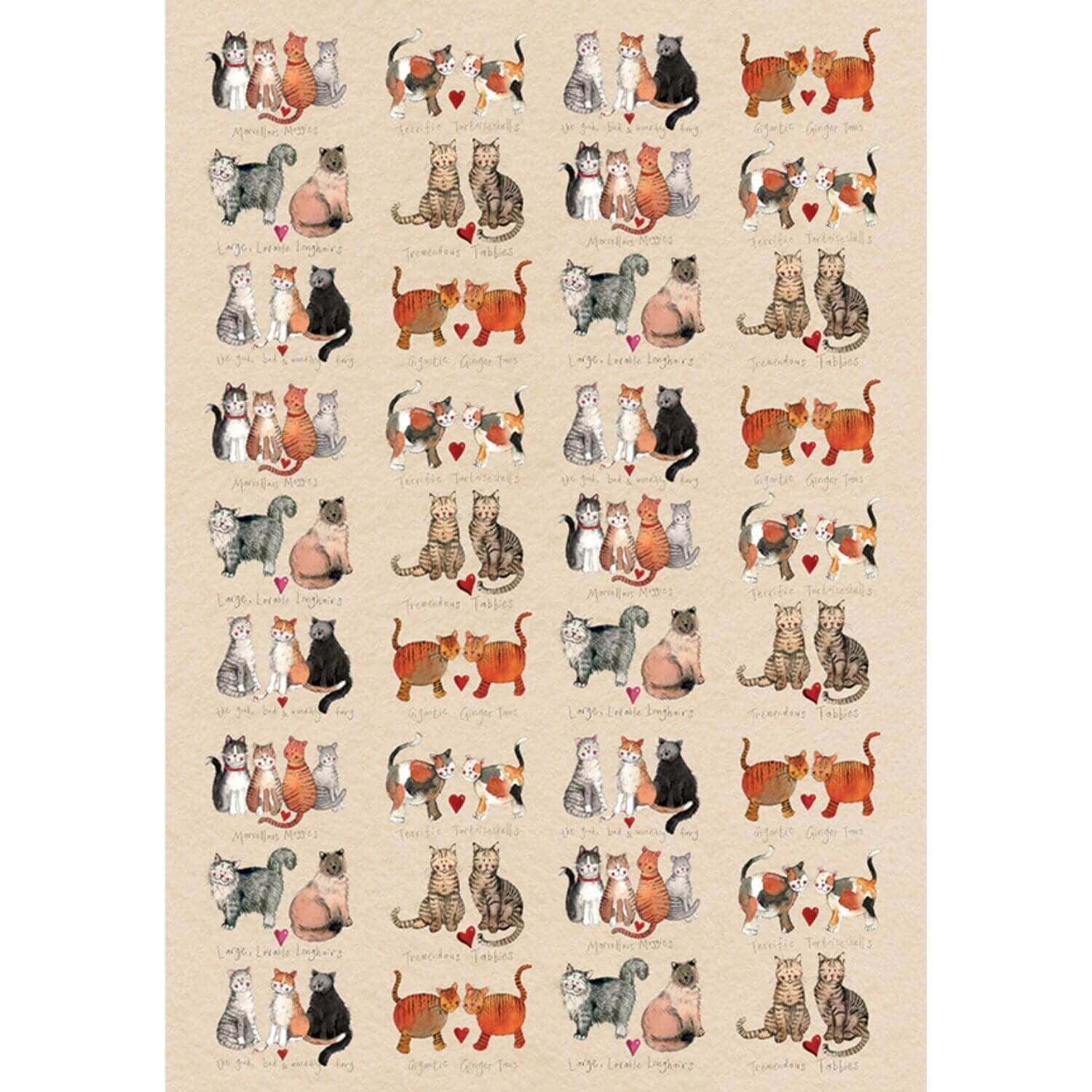 Alex Clark Tea Towel - Marvellous Moggies