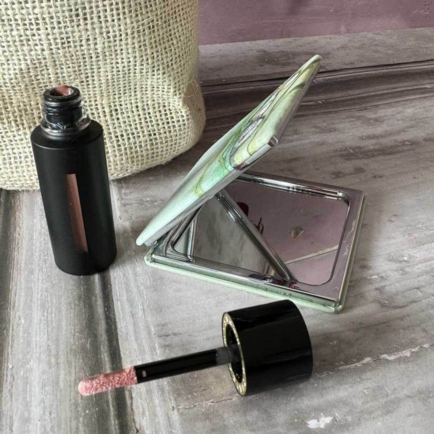 Alex Clark Vegan Leather Compact Mirror - Cat Whiskers - Image 3