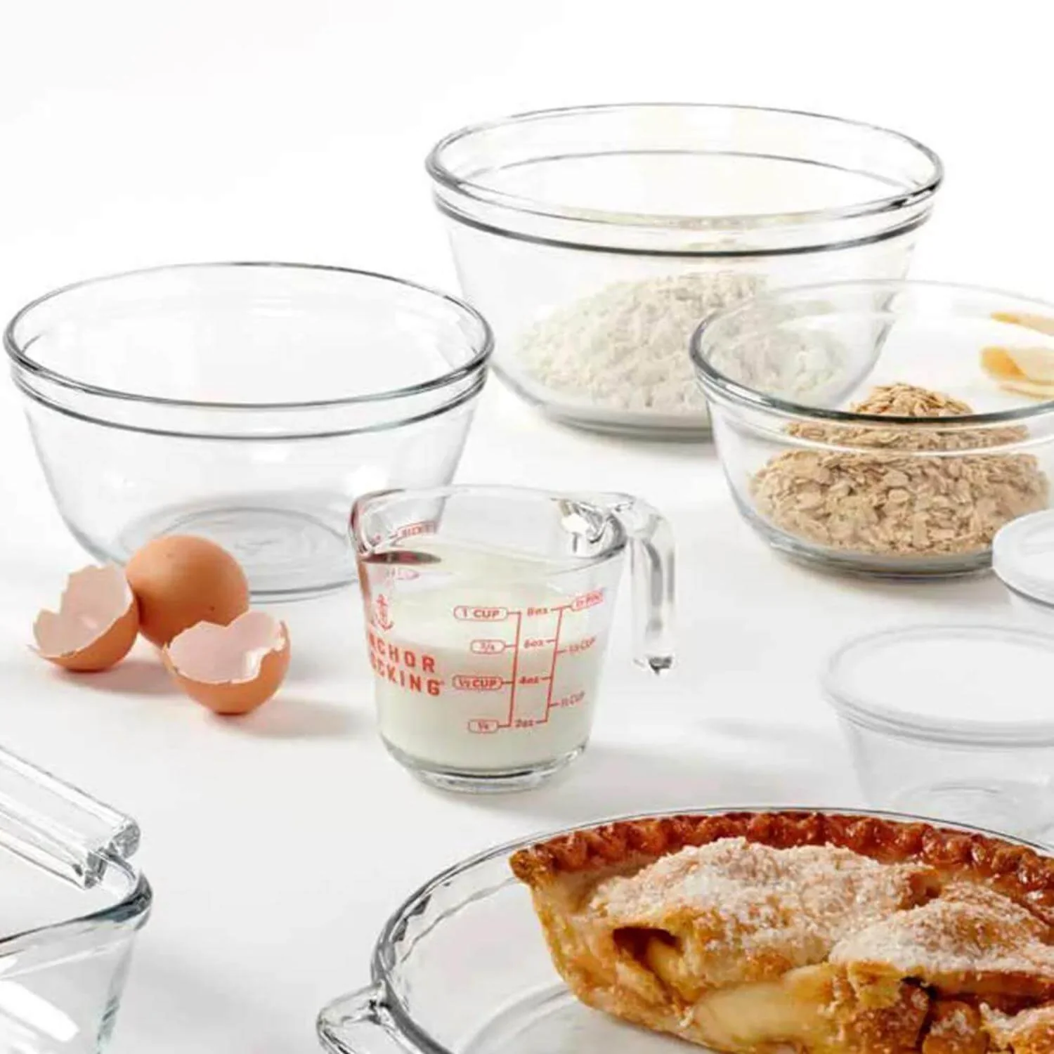 Anchor Hocking 2.5 Litre Round Glass Mixing Bowl - Image 2