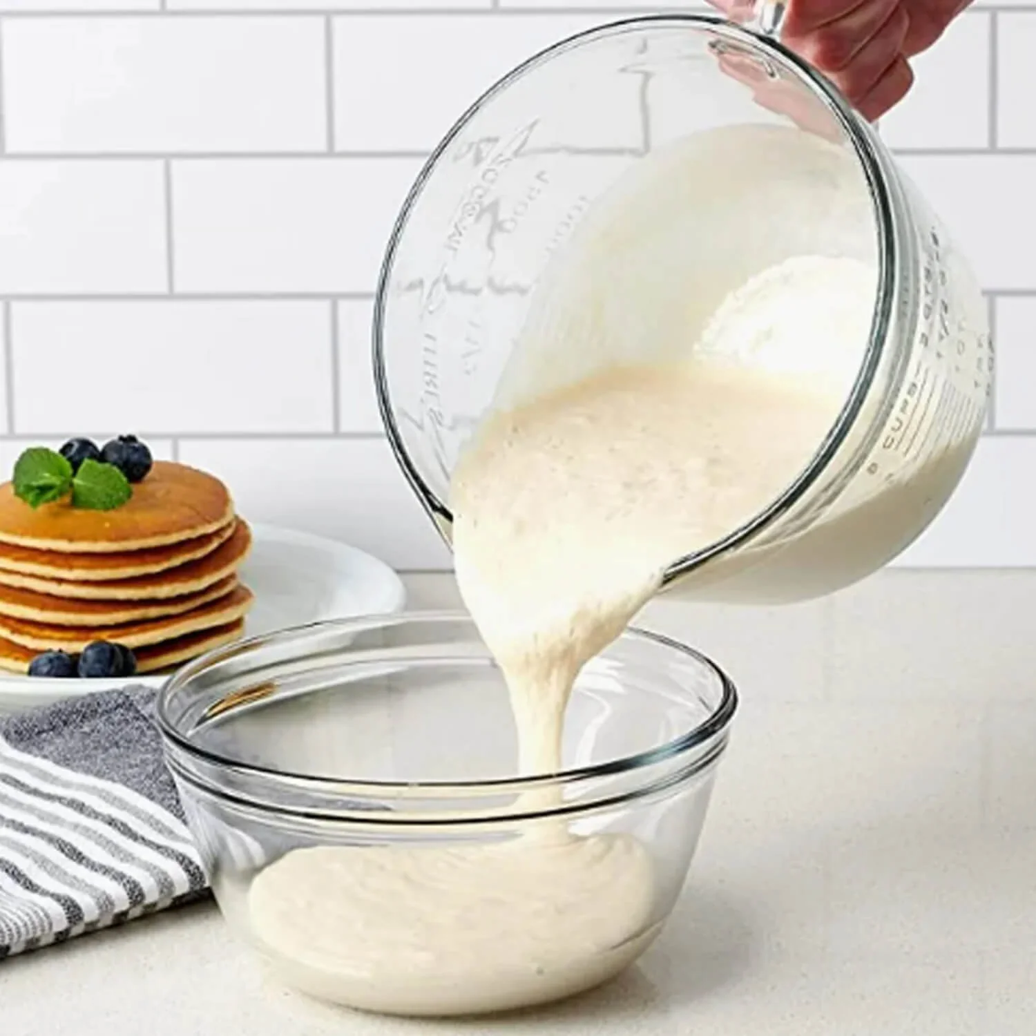 Anchor Hocking 2 Litre Glass Batter Bowl - Image 4