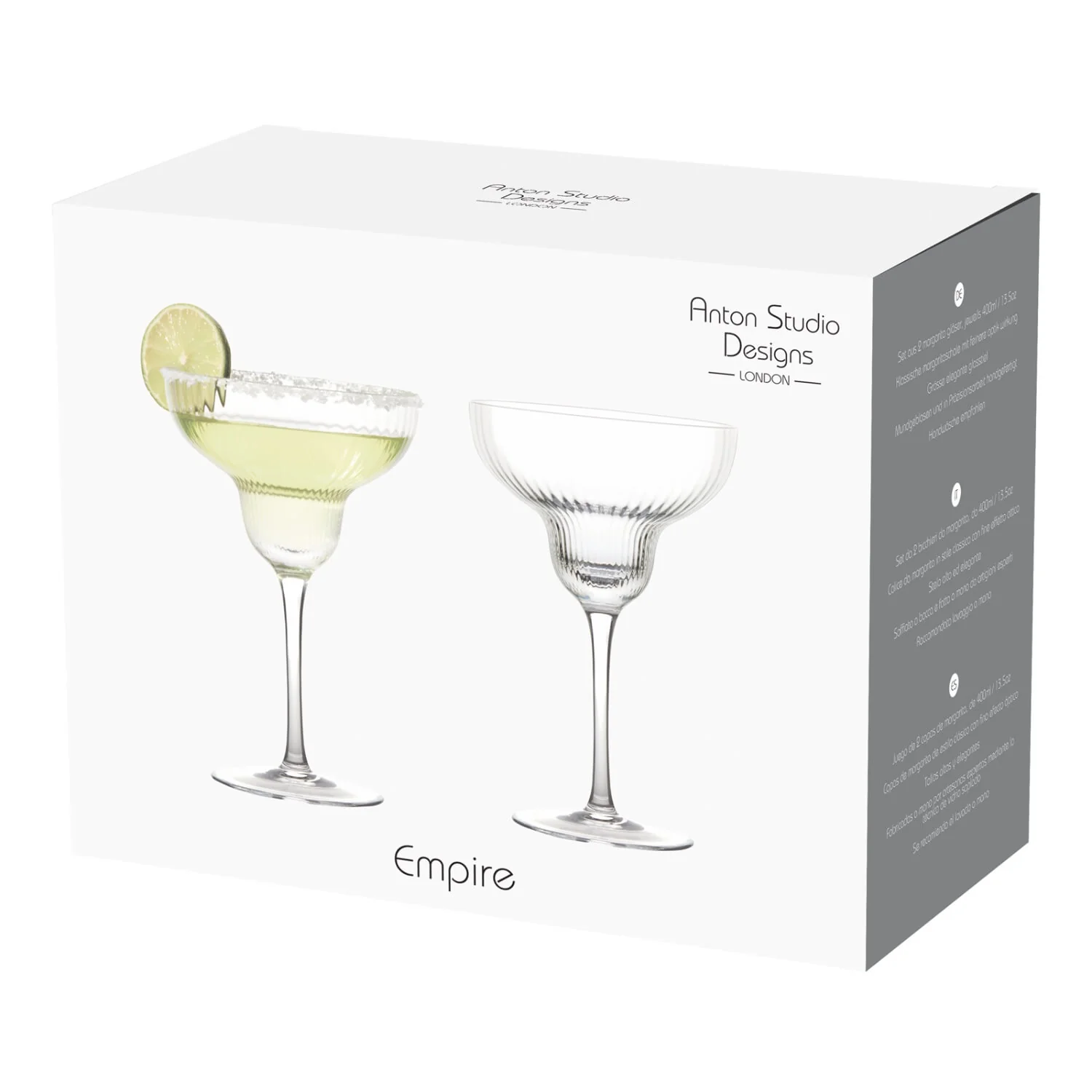 Anton Studio Designs 2-Piece 400ml Margarita Glasses - Empire - Image 5