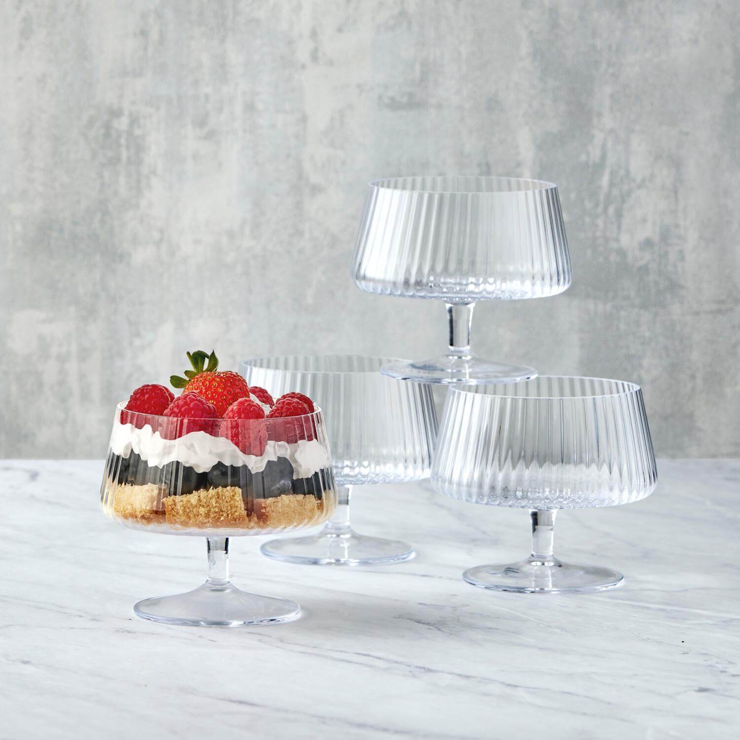 Anton Studio Designs 4-Piece Individual Glass Trifle Bowls - Empire - Image 3
