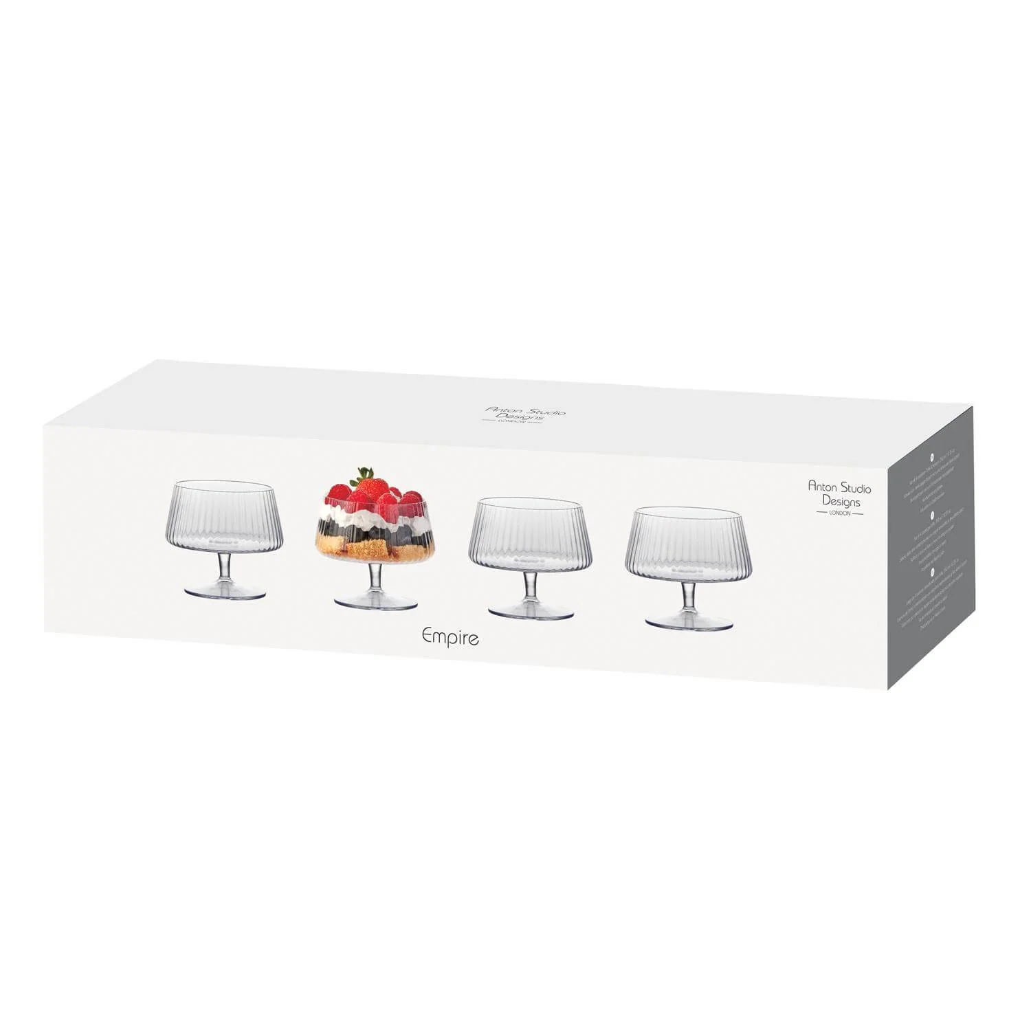 Anton Studio Designs 4-Piece Individual Glass Trifle Bowls - Empire - Image 5