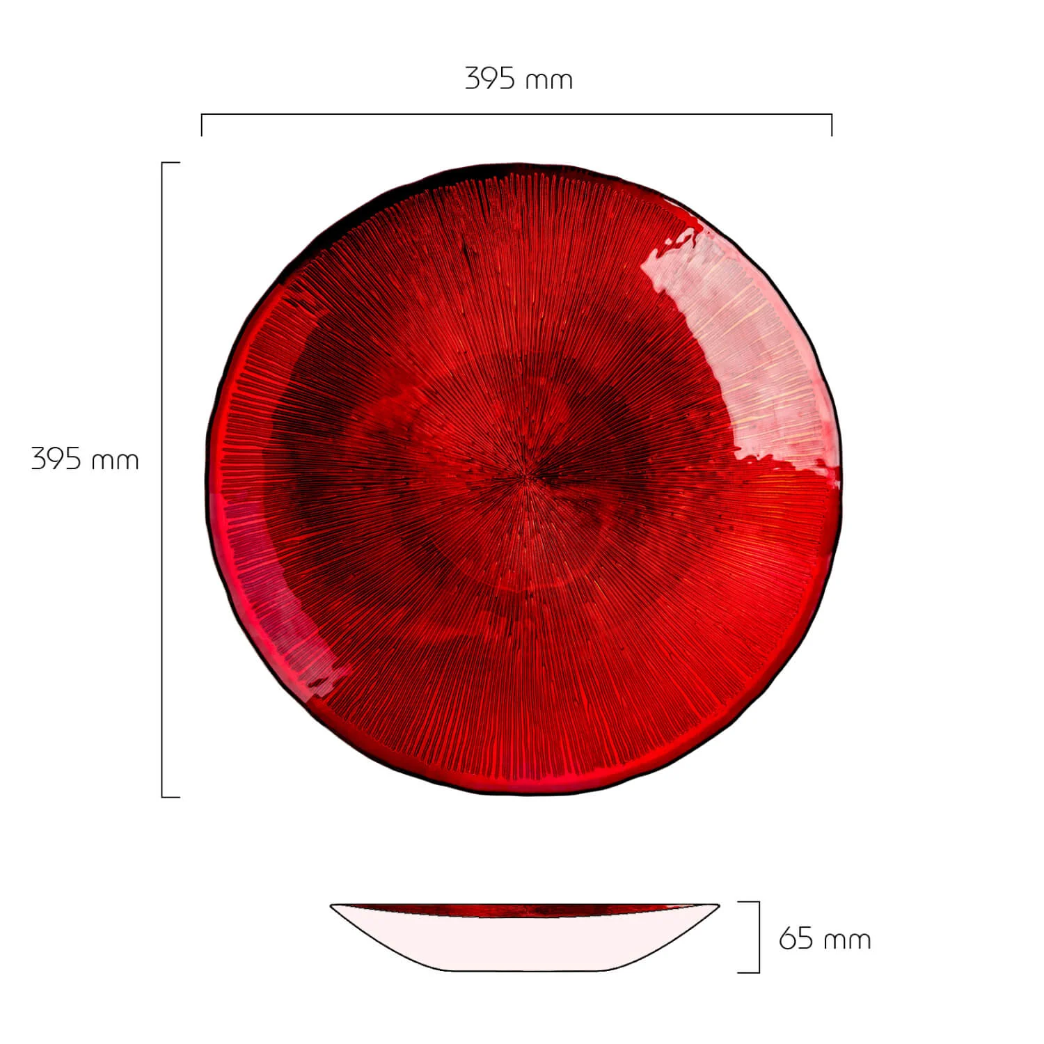 Anton Studio Designs Crimson Comet Bowl - 39.5cm - Image 5