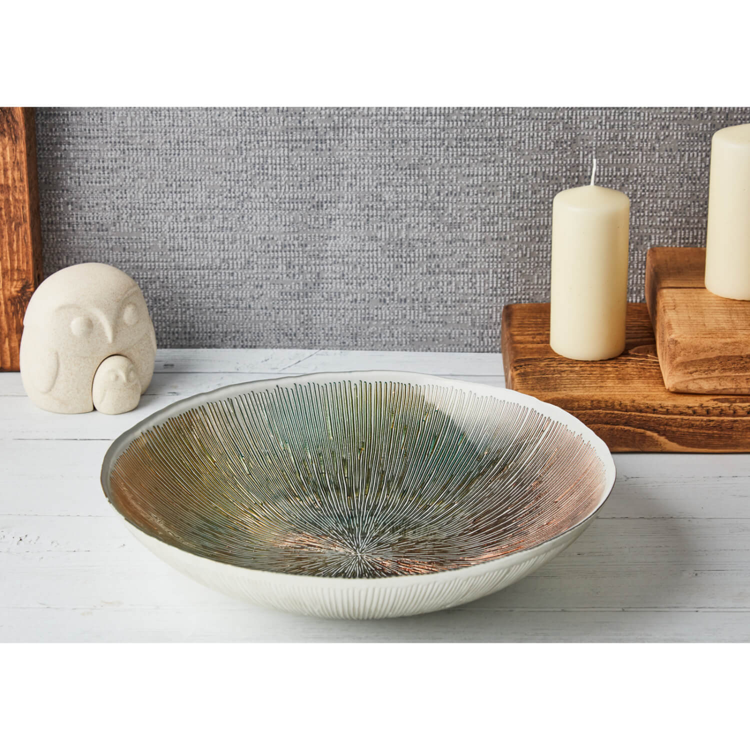 Anton Studio Designs Radiance Glass Round Bowl - 33cm - Image 2