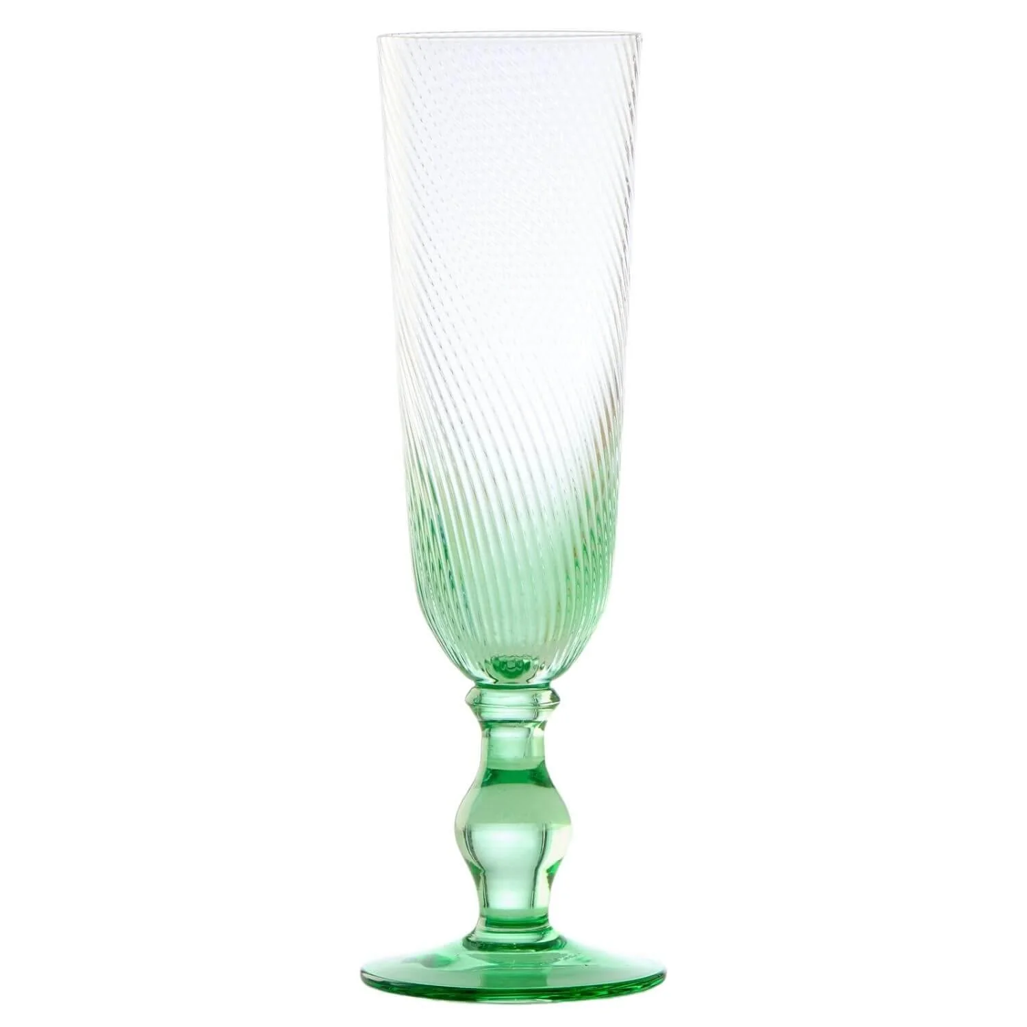Anton Studios Design Swirl 4 Piece Champagne Glass Set - Image 3