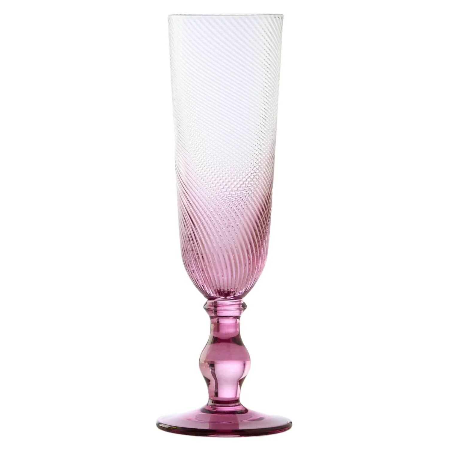 Anton Studios Design Swirl 4 Piece Champagne Glass Set - Image 5