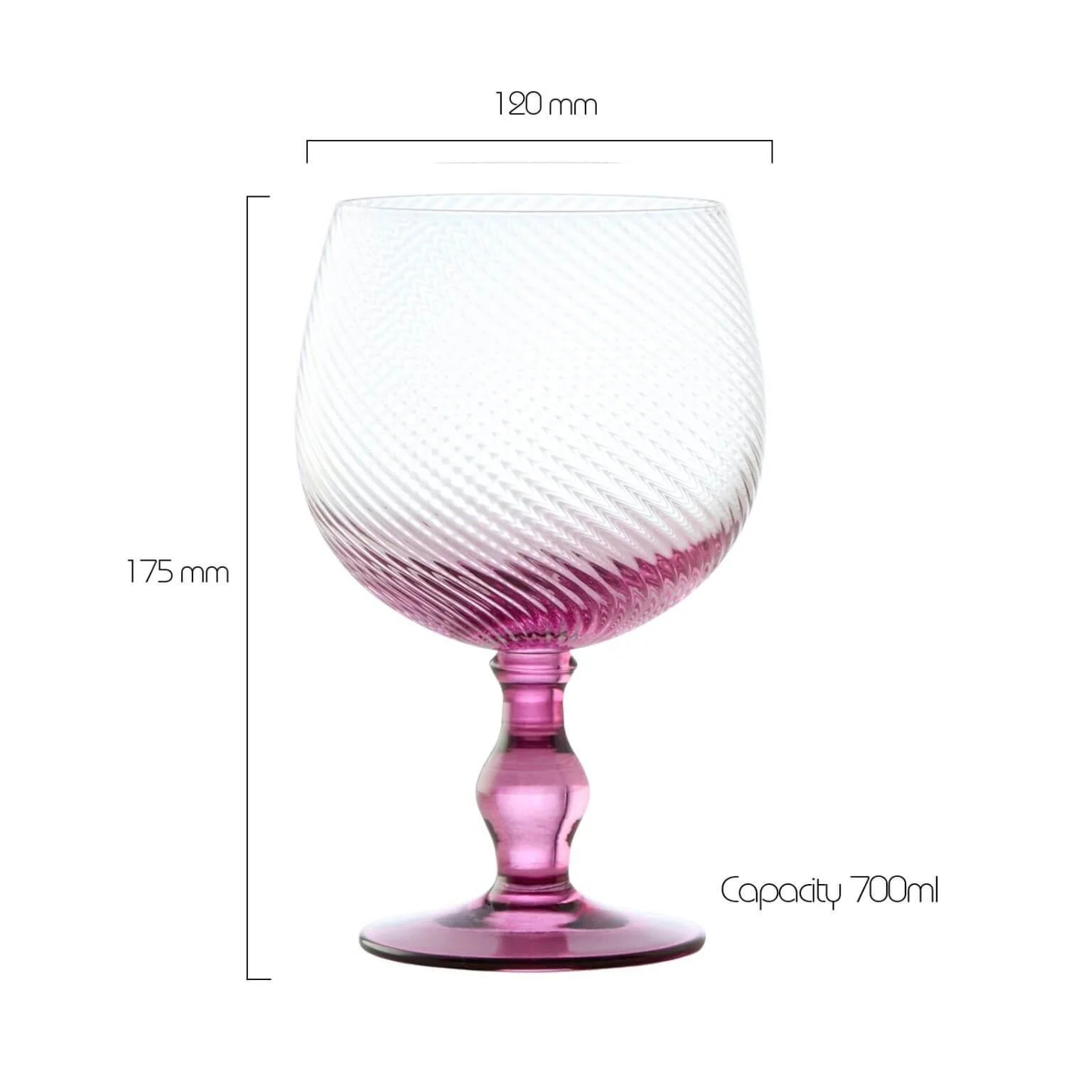 Anton Studios Design Swirl 4 Piece Gin Glass Set - Image 9