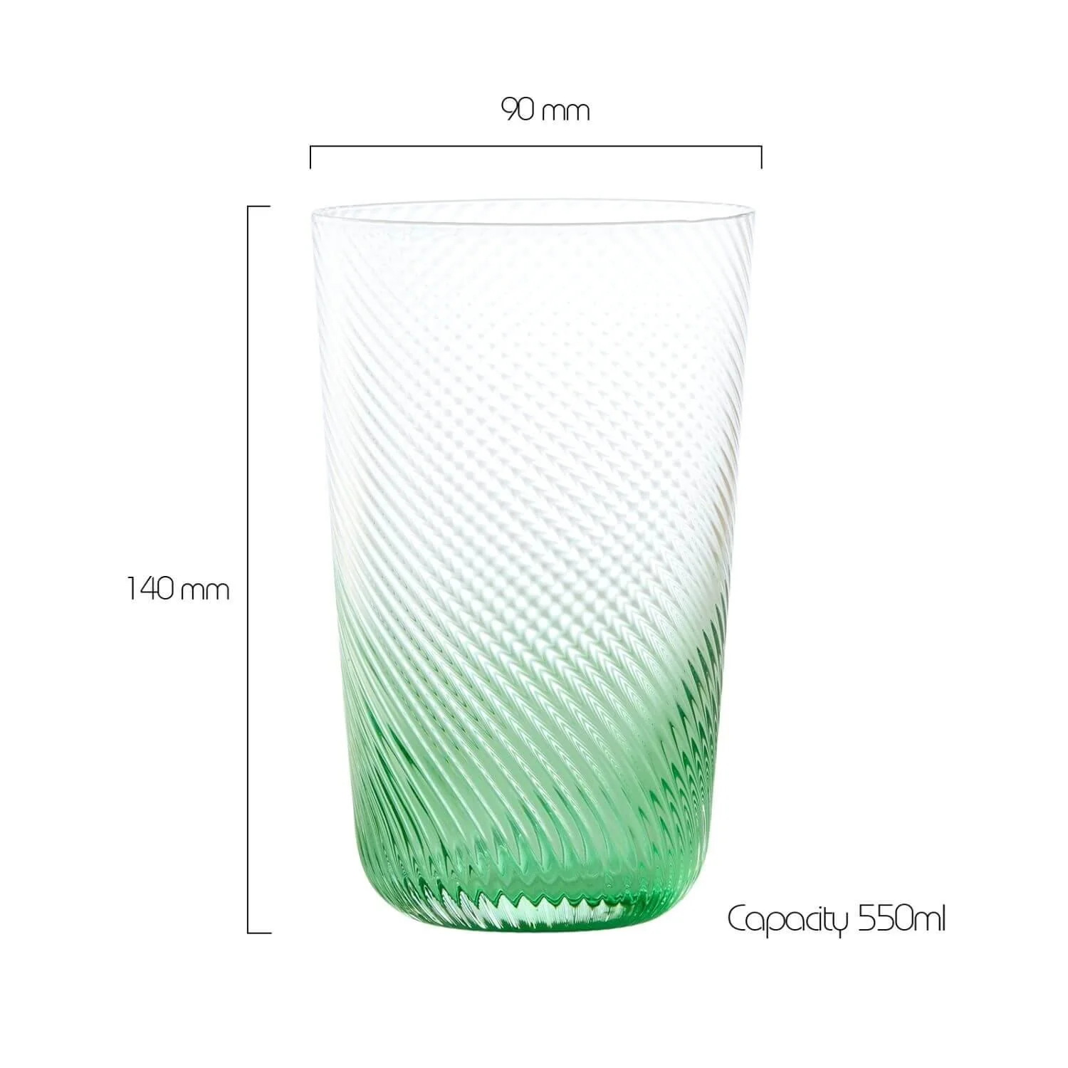 Anton Studios Design Swirl Hi Ball Glasses - Set of 4 - Image 10