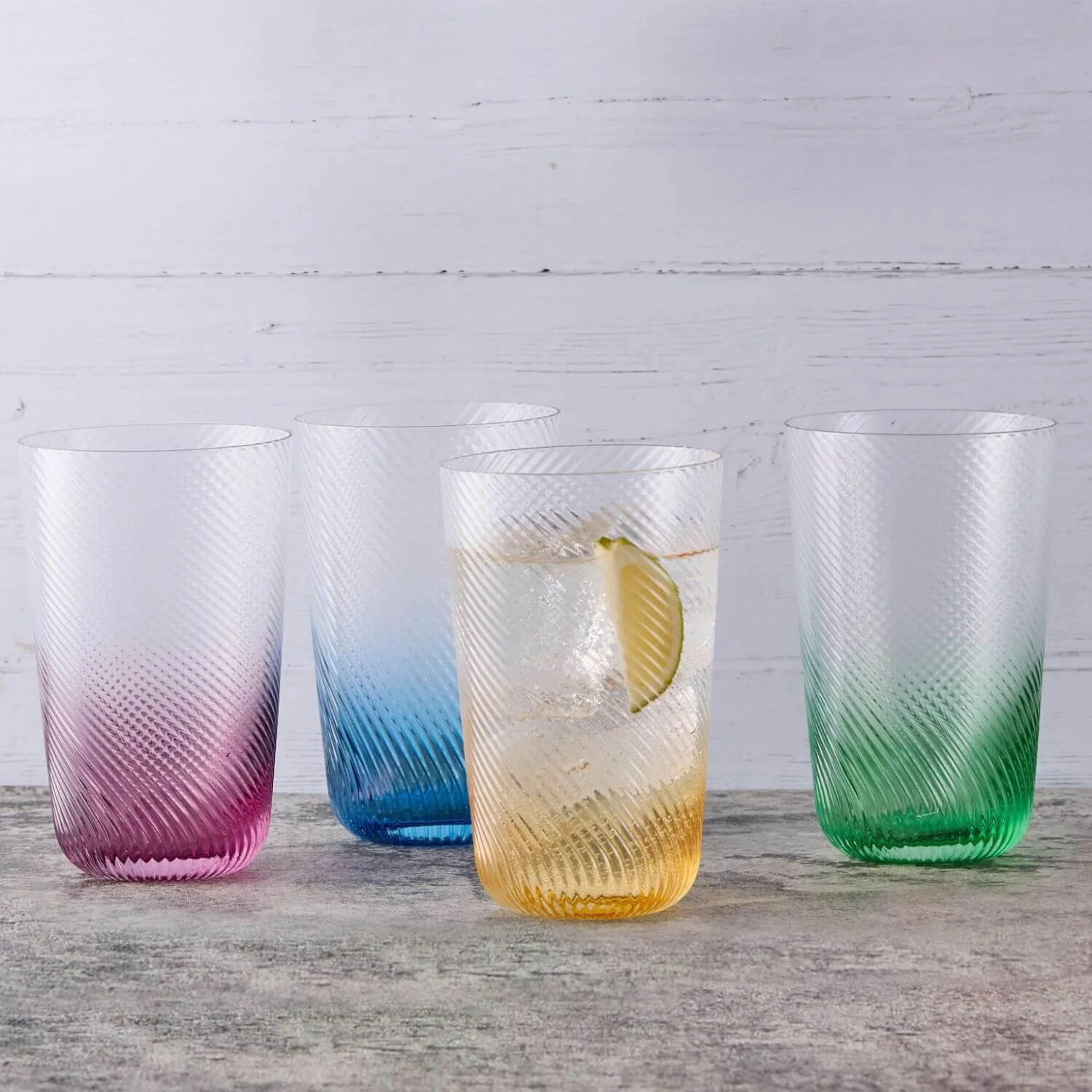 Anton Studios Design Swirl Hi Ball Glasses - Set of 4 - Image 8