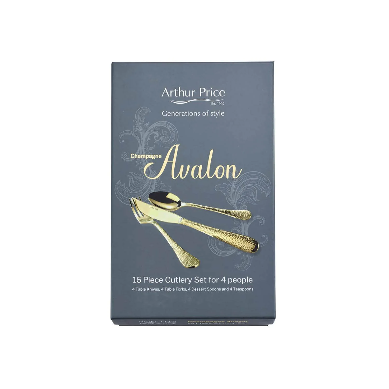 Arthur Price Champagne Avalon Stainless Steel Cutlery Set - 16-Piece - Image 3