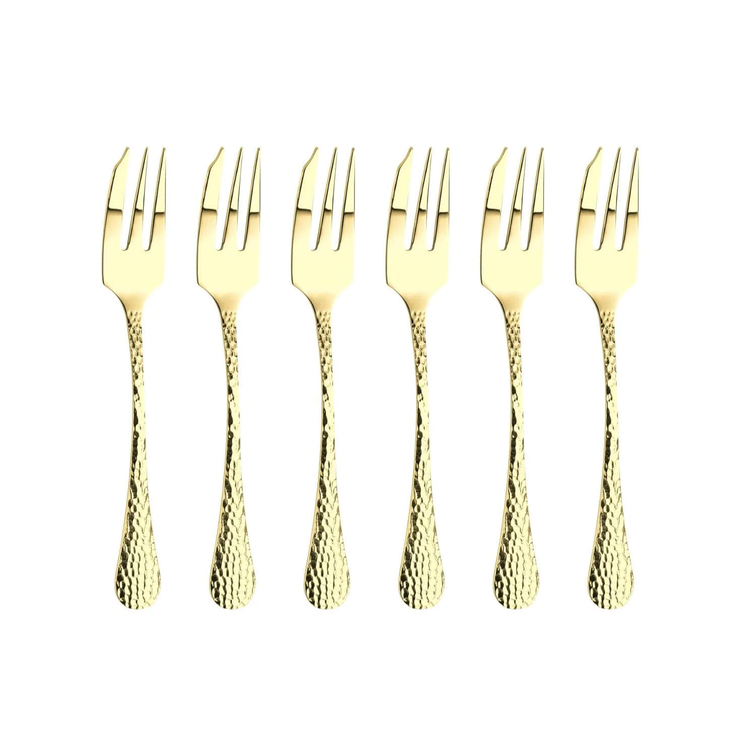 Arthur Price Champagne Avalon Stainless Steel Pastry Fork & Server Set - 7-Piece - Image 2