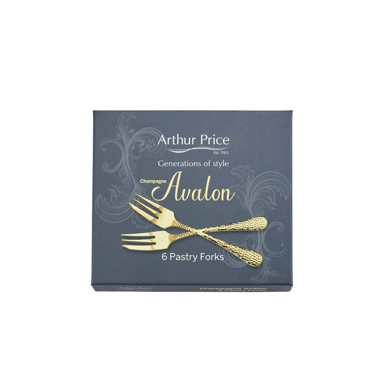 Arthur Price Champagne Avalon Stainless Steel Pastry Forks - Set of 6 - Image 3