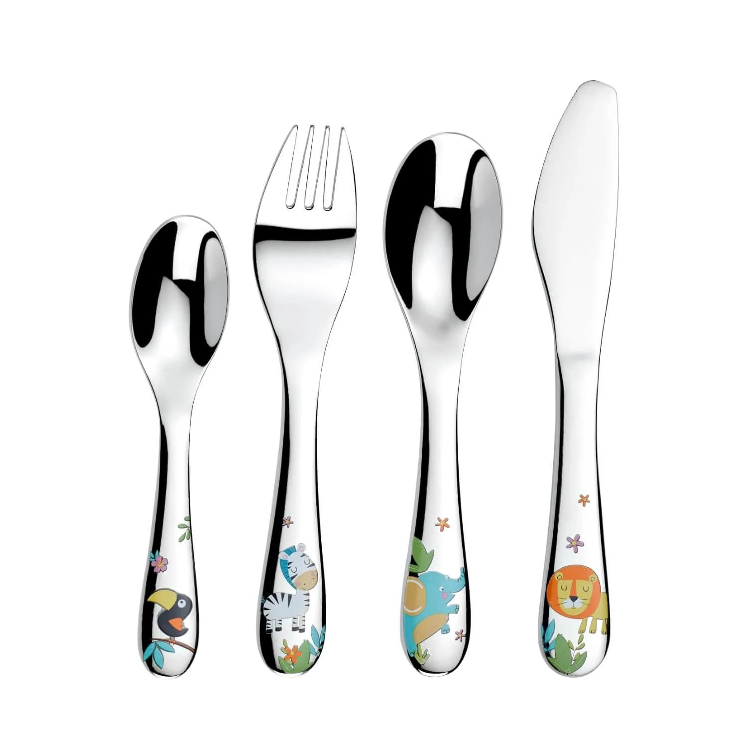 Arthur Price Cherish 4 Piece Childrens Cutlery Set - Jungle
