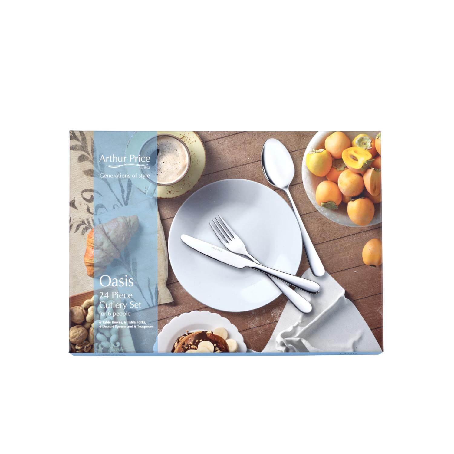 Arthur Price Oasis Stainless Steel Cutlery Set - 24-Piece - Image 8