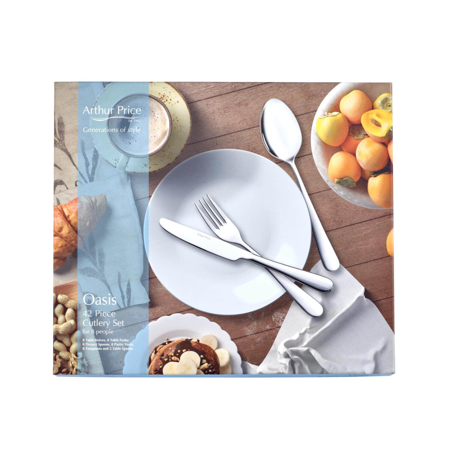 Arthur Price Oasis Stainless Steel Cutlery Set - 42-Piece - Image 10