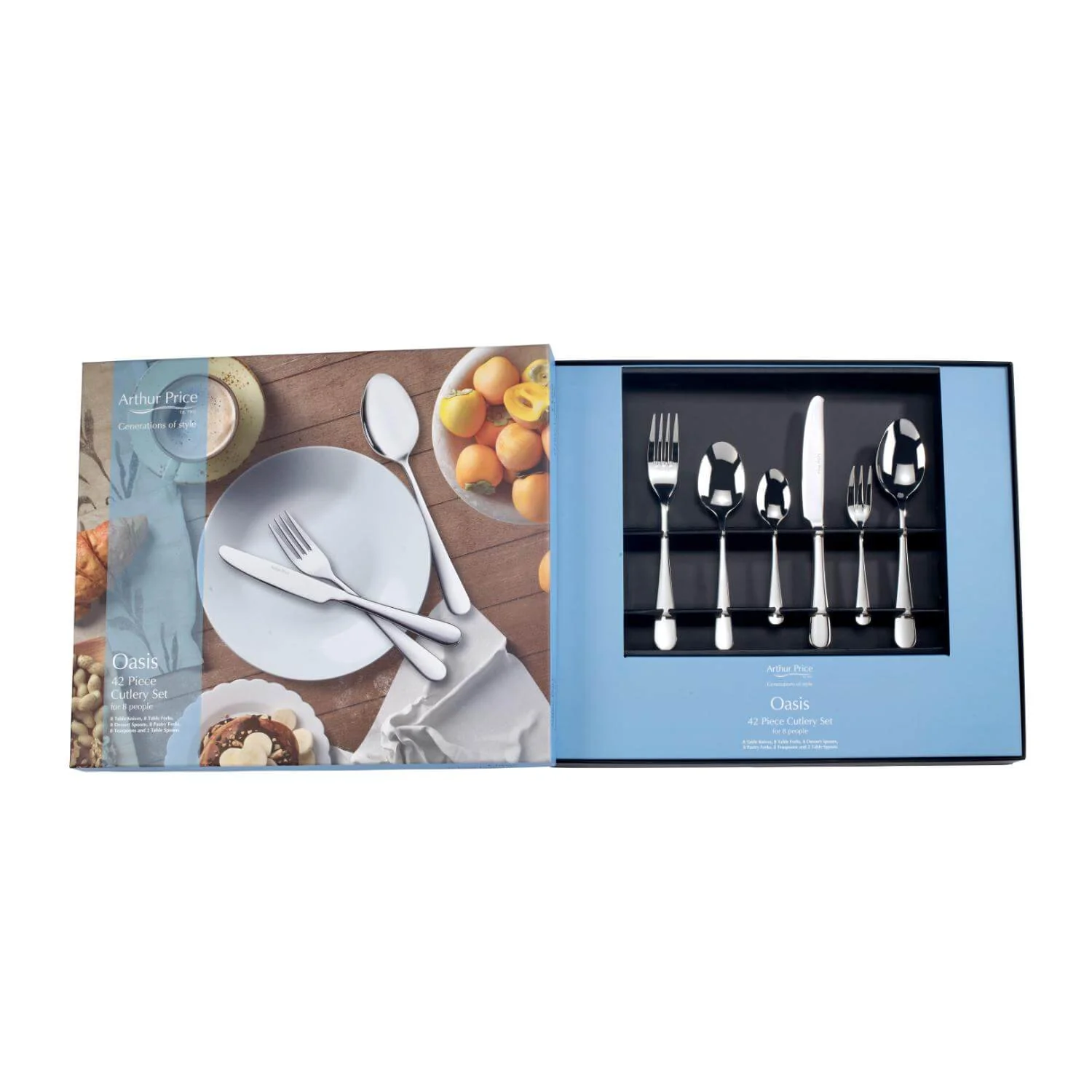 Arthur Price Oasis Stainless Steel Cutlery Set - 42-Piece - Image 8