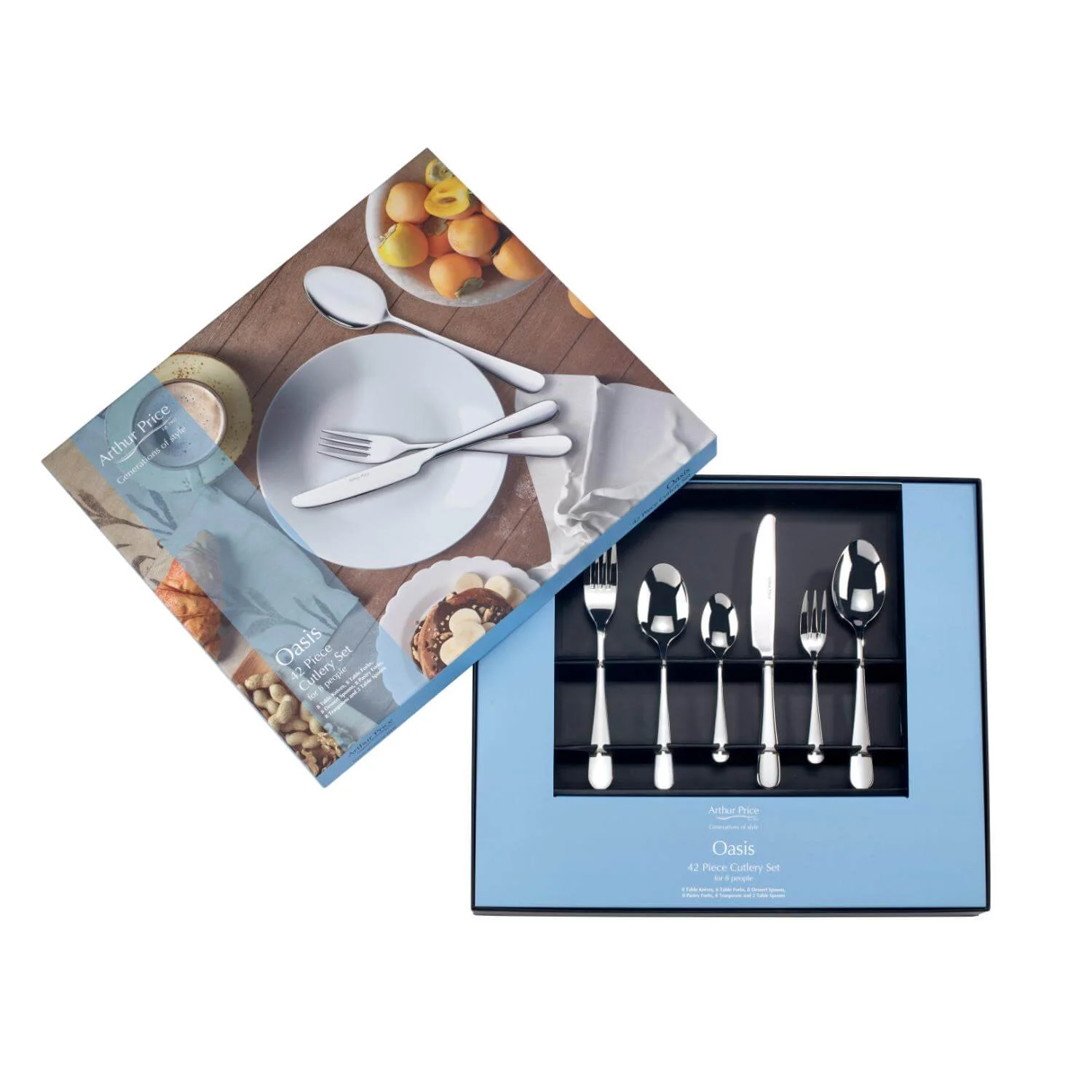 Arthur Price Oasis Stainless Steel Cutlery Set - 42-Piece - Image 9