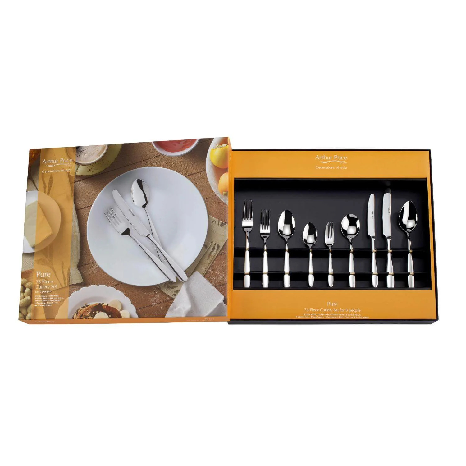 Arthur Price Pure Stainless Steel Cutlery Set - 76-Piece - Image 2