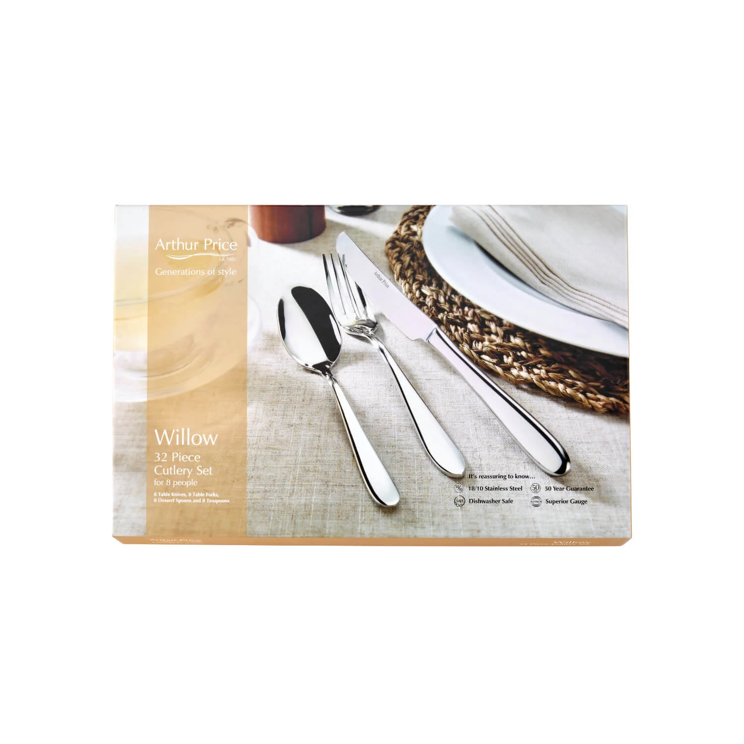 Arthur Price Willow Cutlery Set - 32 Piece - Image 2