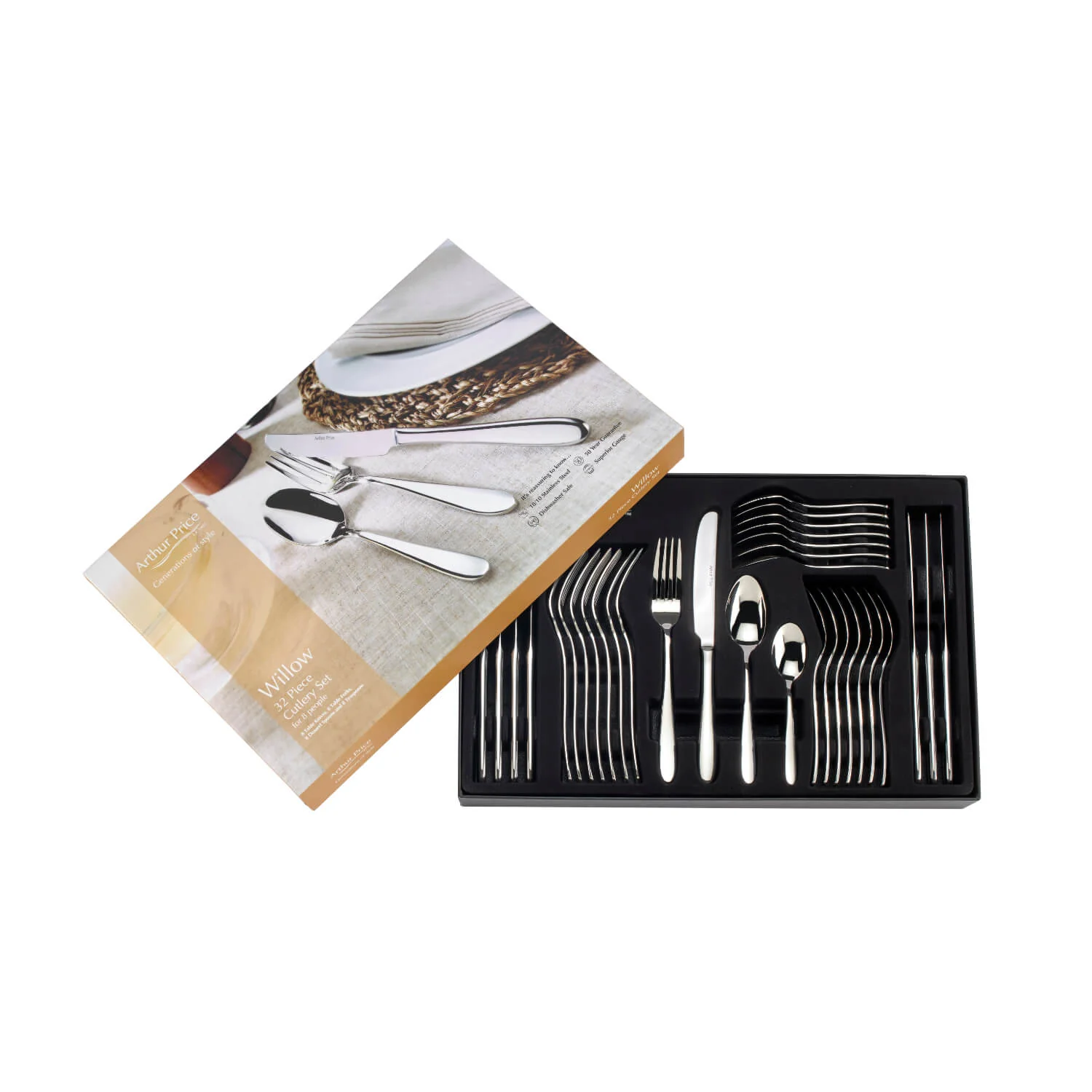Arthur Price Willow Cutlery Set - 32 Piece - Image 3