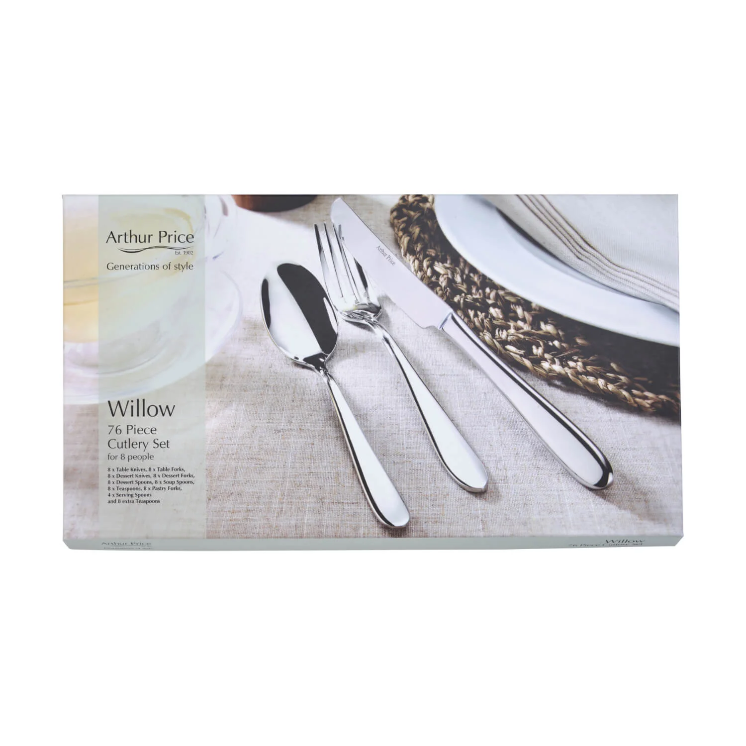 Arthur Price Willow 76-Piece Cutlery Box Set - Image 2