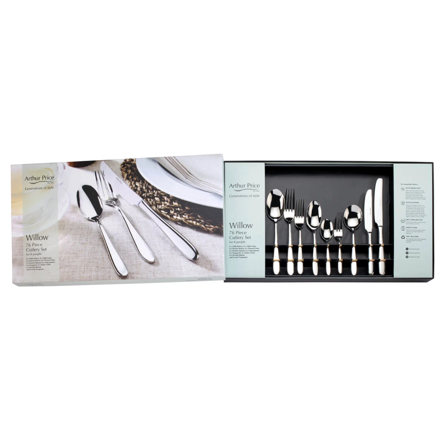 Arthur Price Willow 76-Piece Cutlery Box Set - Image 3
