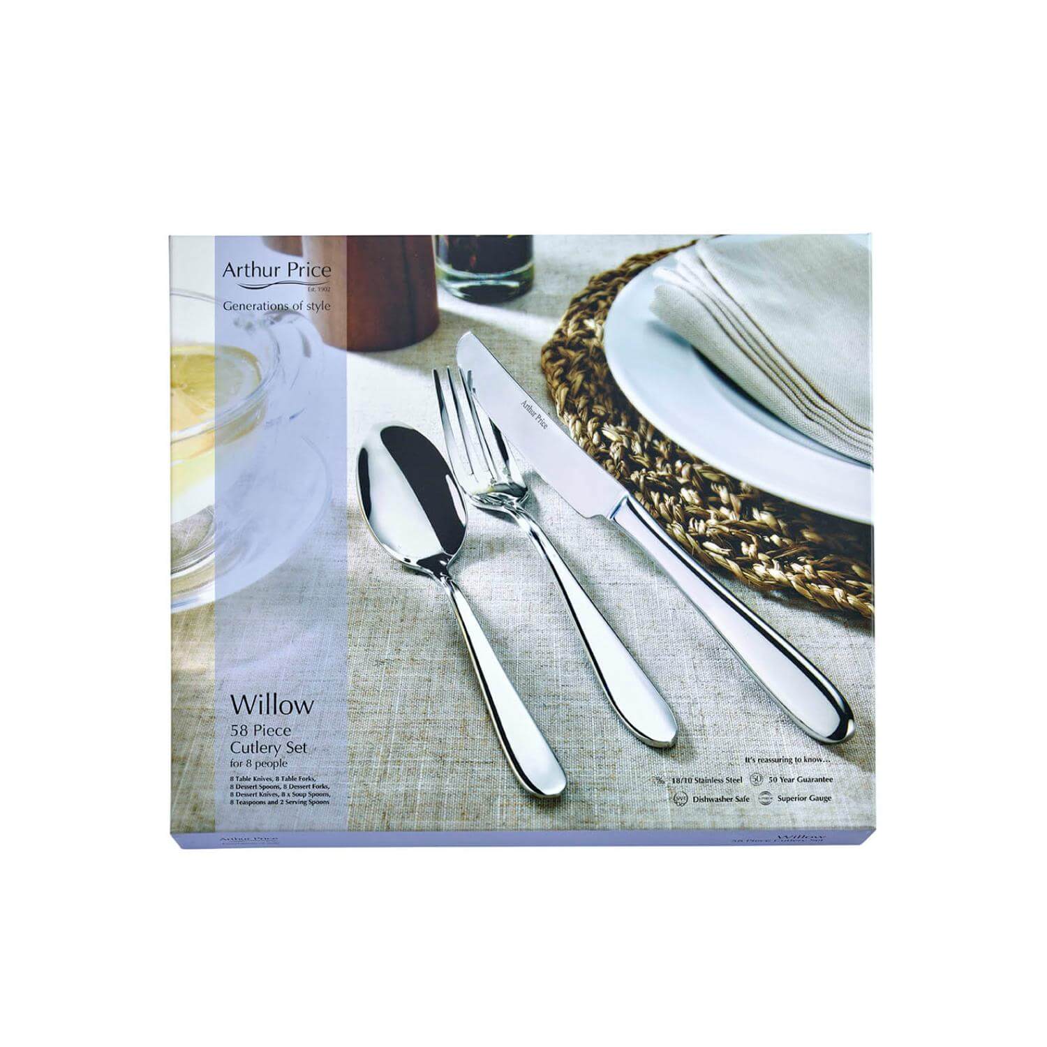 Arthur Price Willow Cutlery Set - 58-Piece - Image 4