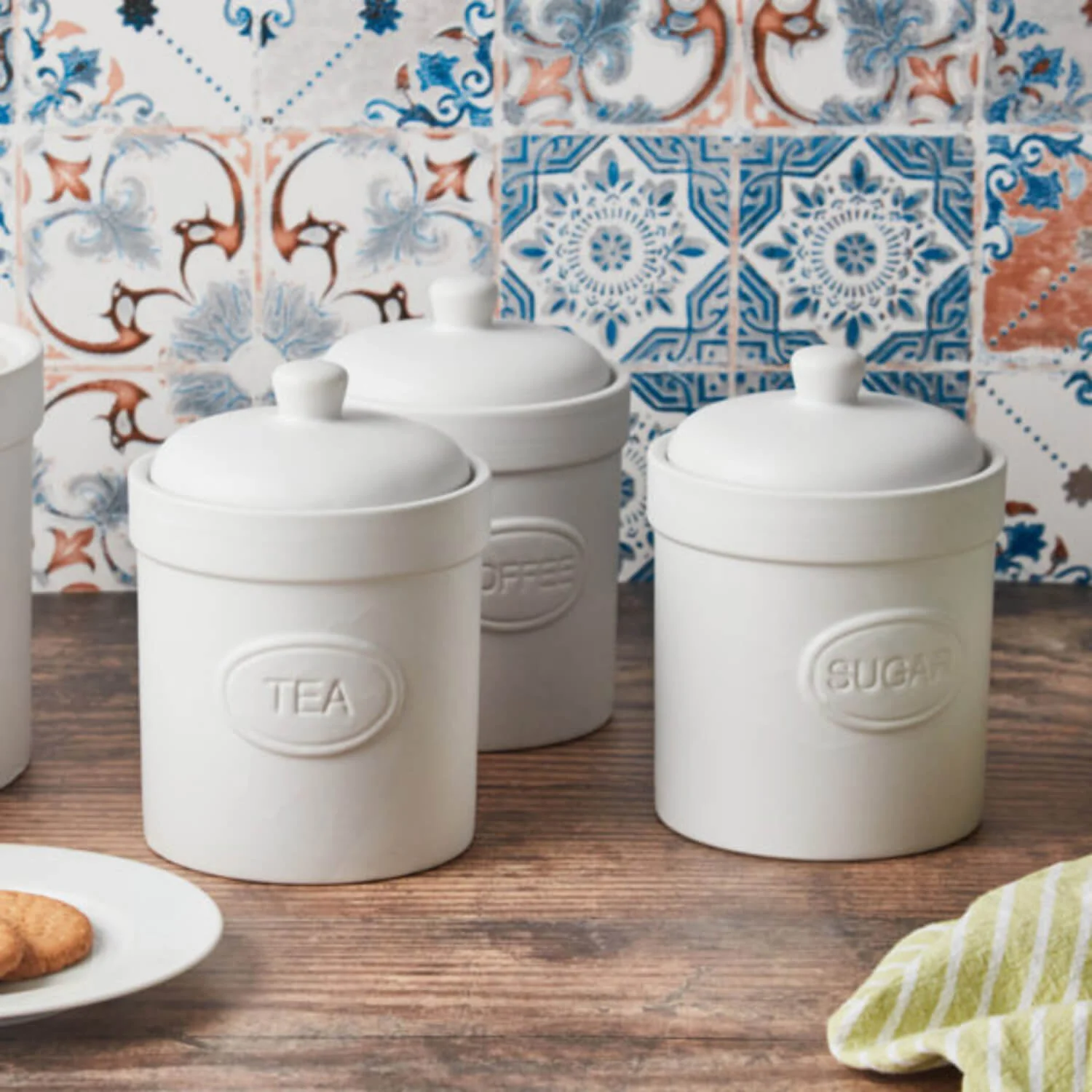 Bia International 3 Piece Canister Set - Matte White - Image 7