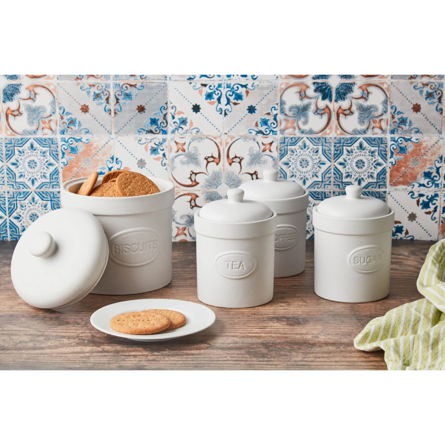 Bia International 3 Piece Canister Set - Matte White - Image 8