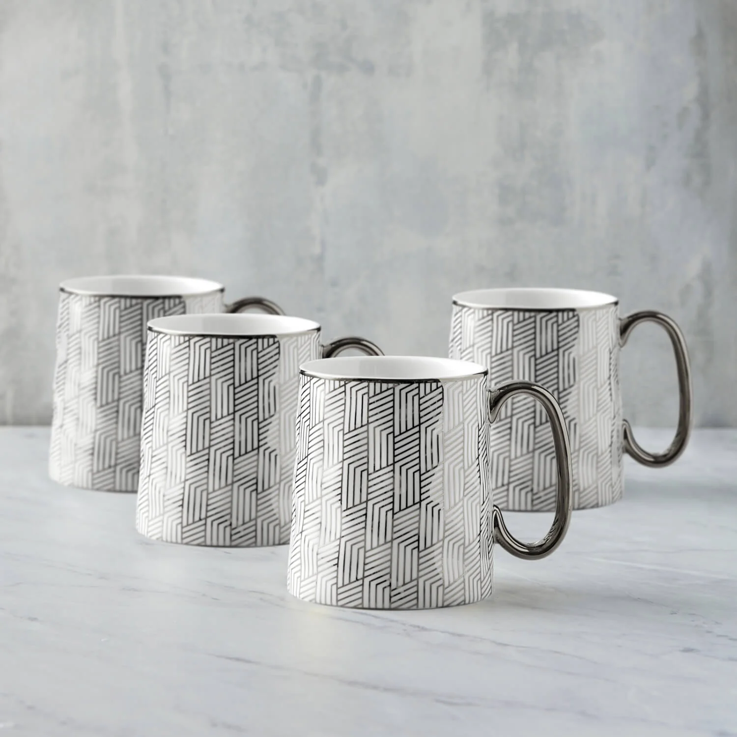 Bia International Geo 450ml Mug - Platinum - Image 2