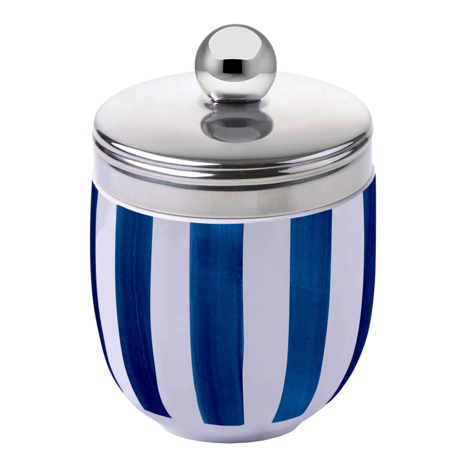 Bia International Porcelain Egg Coddler - Blue Stripe
