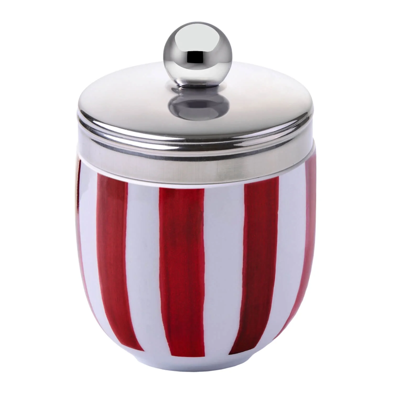 Bia International Porcelain Egg Coddler - Red Stripe