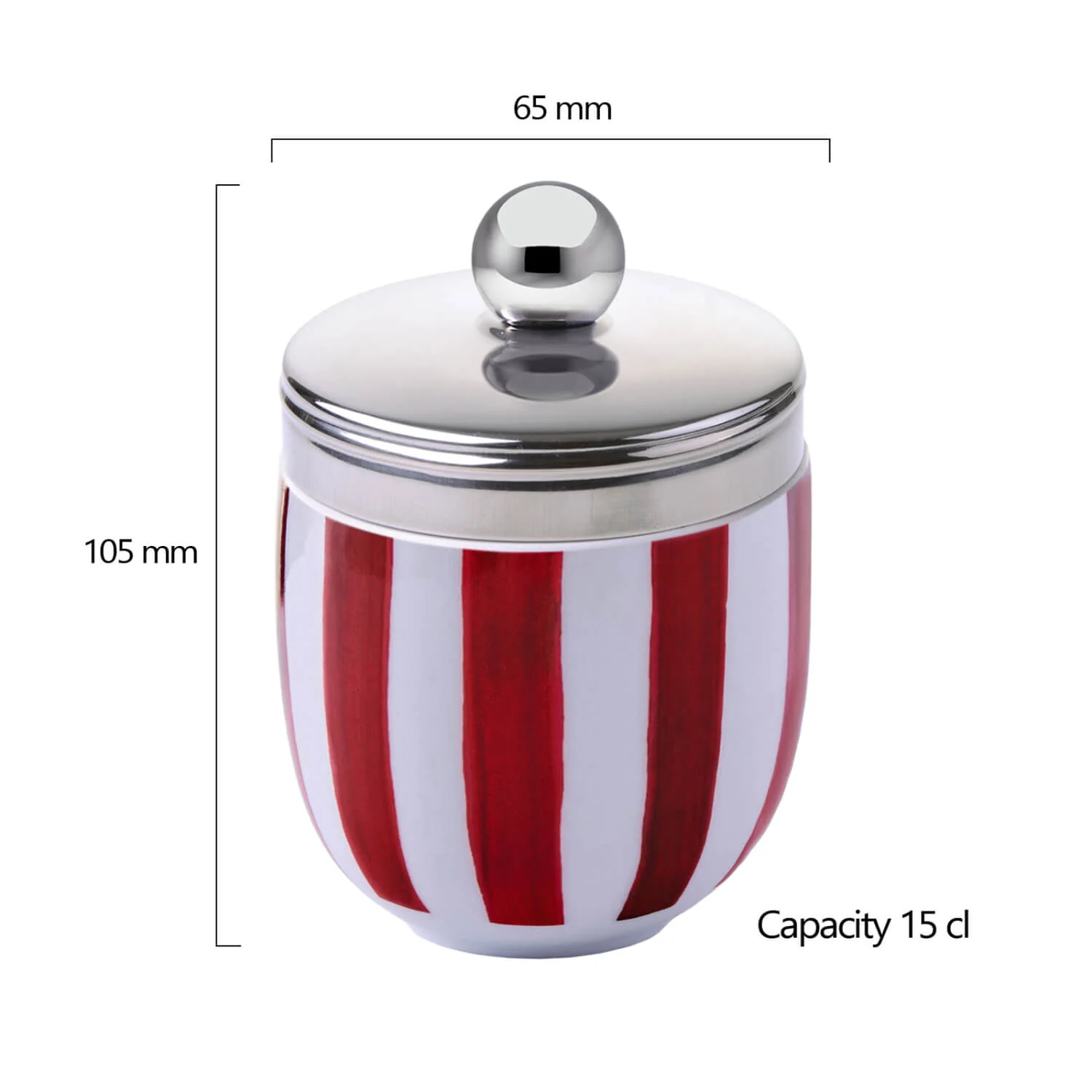 Bia International Porcelain Egg Coddler - Red Stripe - Image 5