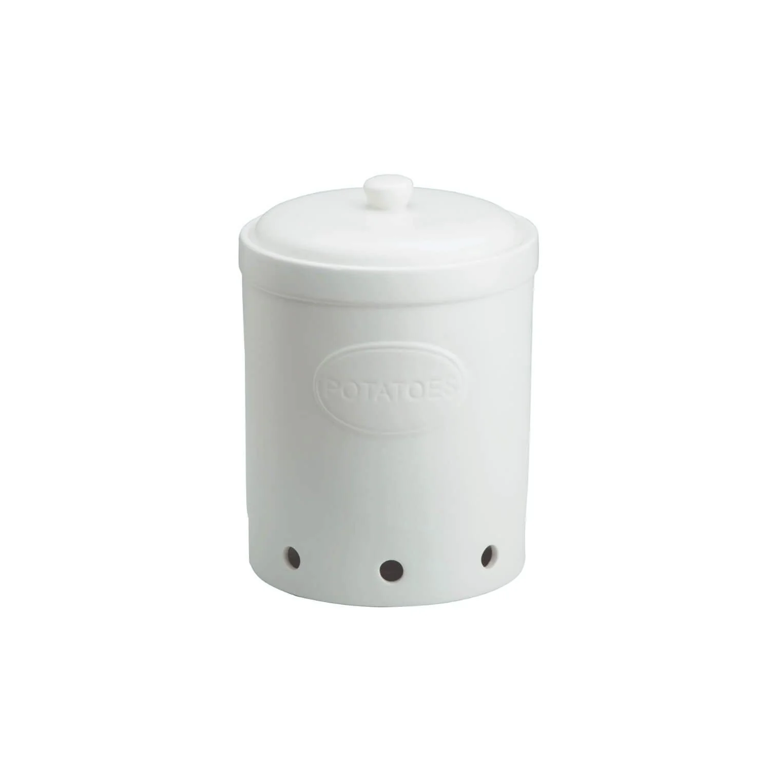Bia International Potato Storage Jar - Matte White