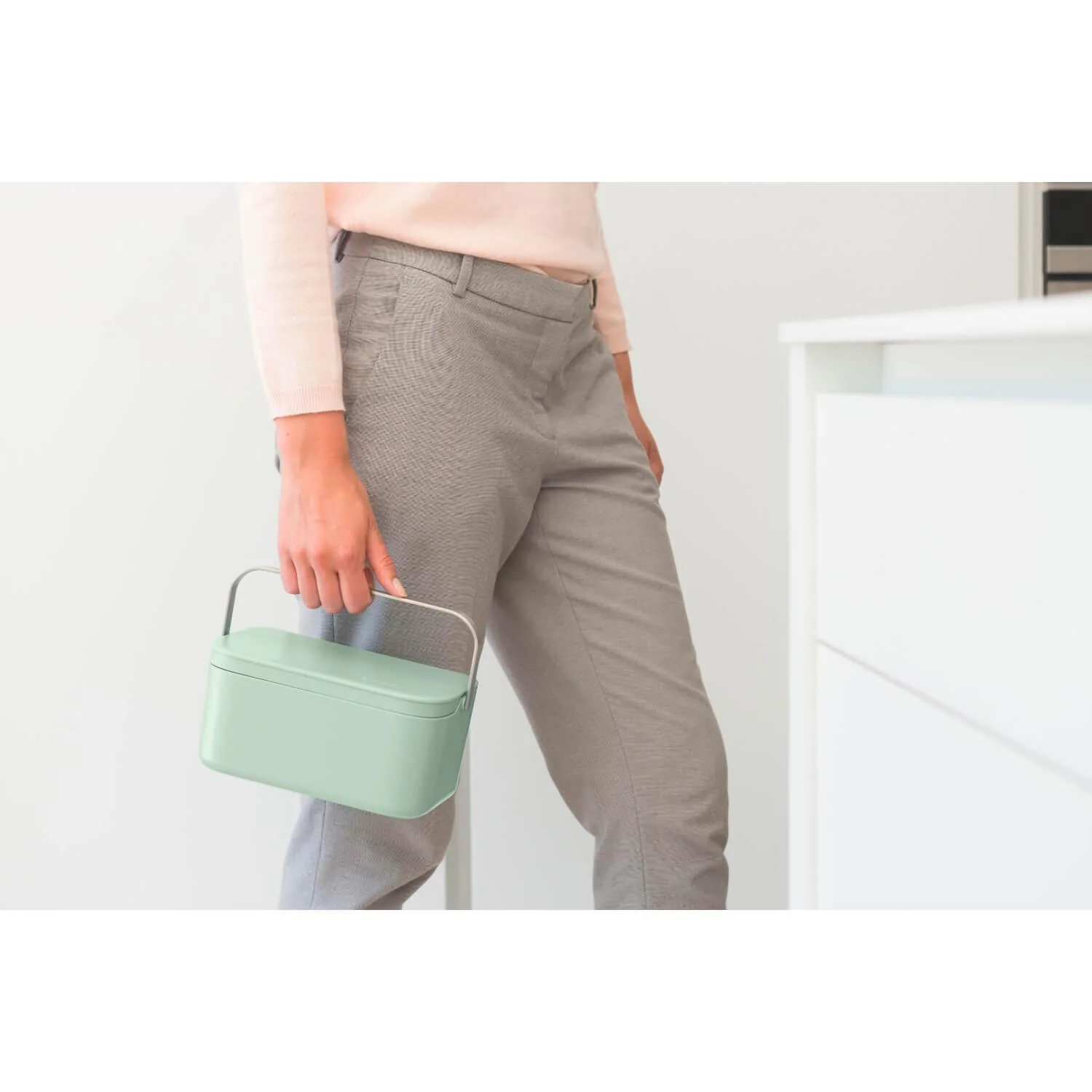 Brabantia SinkSide 1.8 Litre Food Waste Caddy - Jade Green - Image 5