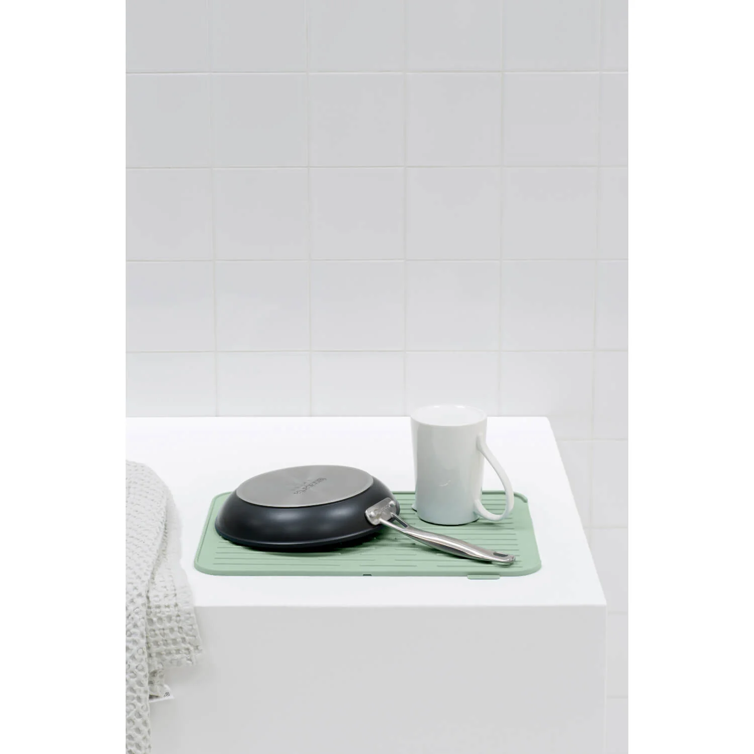 Brabantia SinkSide Silicone Dish Drying Mat - Jade Green - Image 5