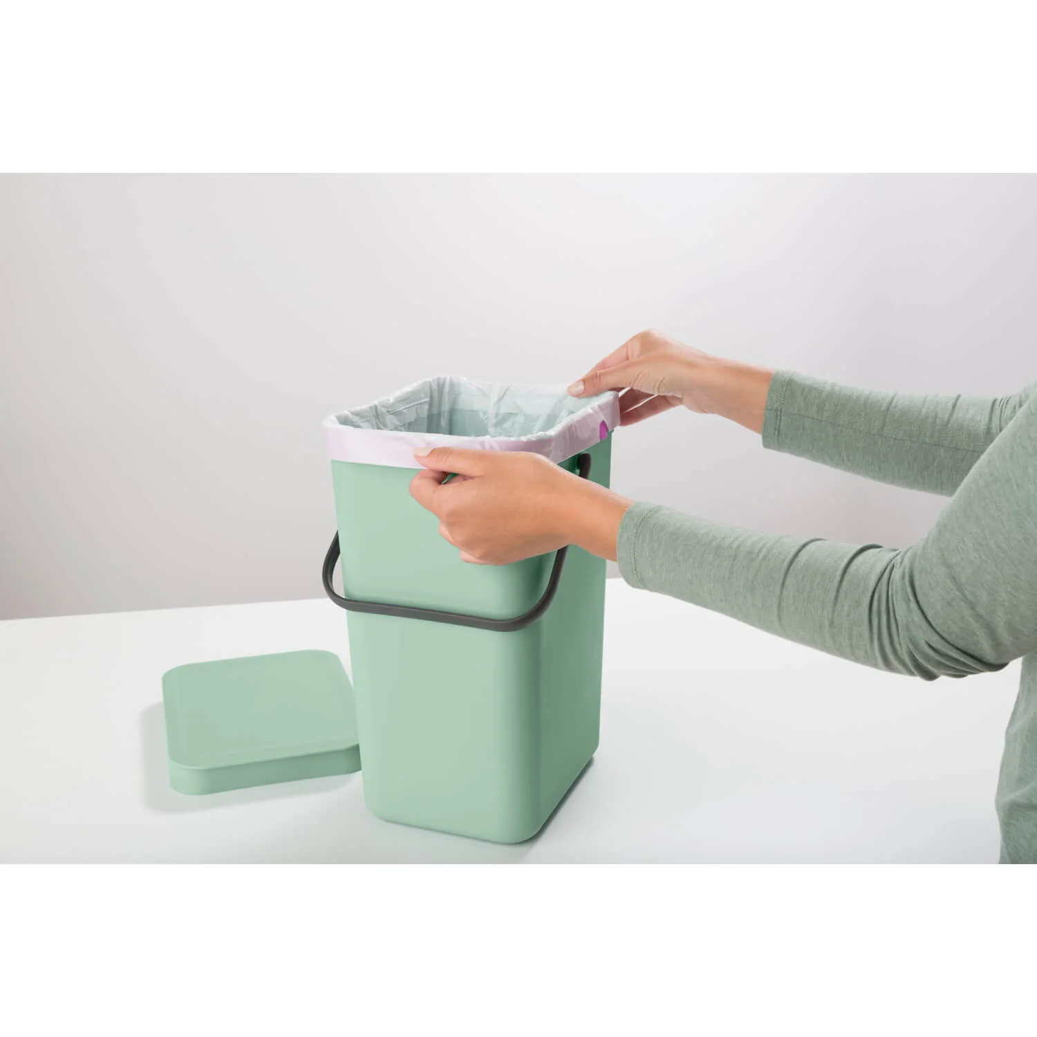 Brabantia Sort & Go 12 Litre Waste Bin - Jade Green - Image 5