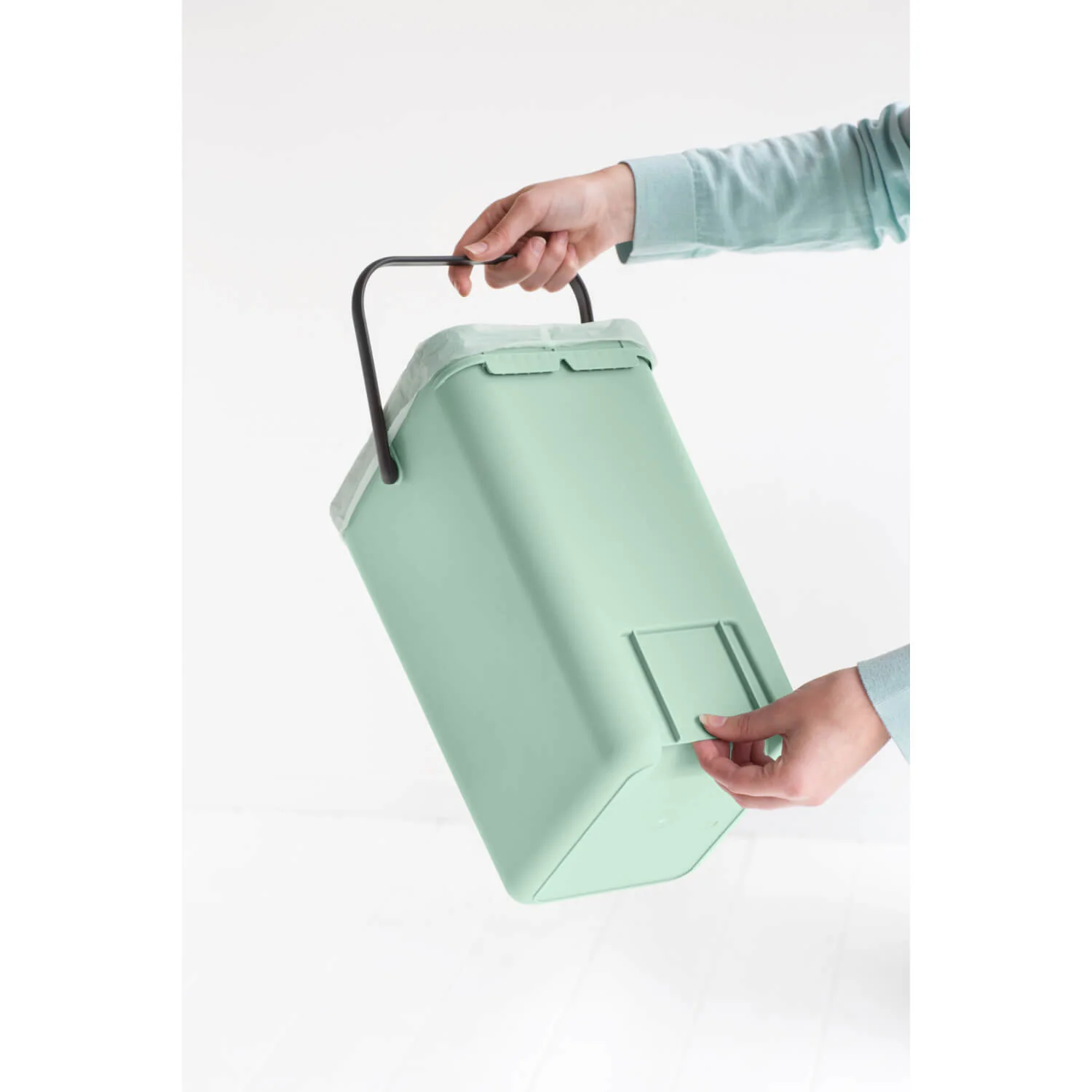 Brabantia Sort & Go 12 Litre Waste Bin - Jade Green - Image 6