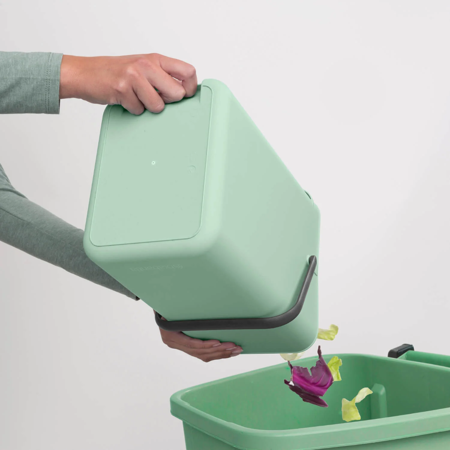 Brabantia Sort & Go 12 Litre Waste Bin - Jade Green - Image 8