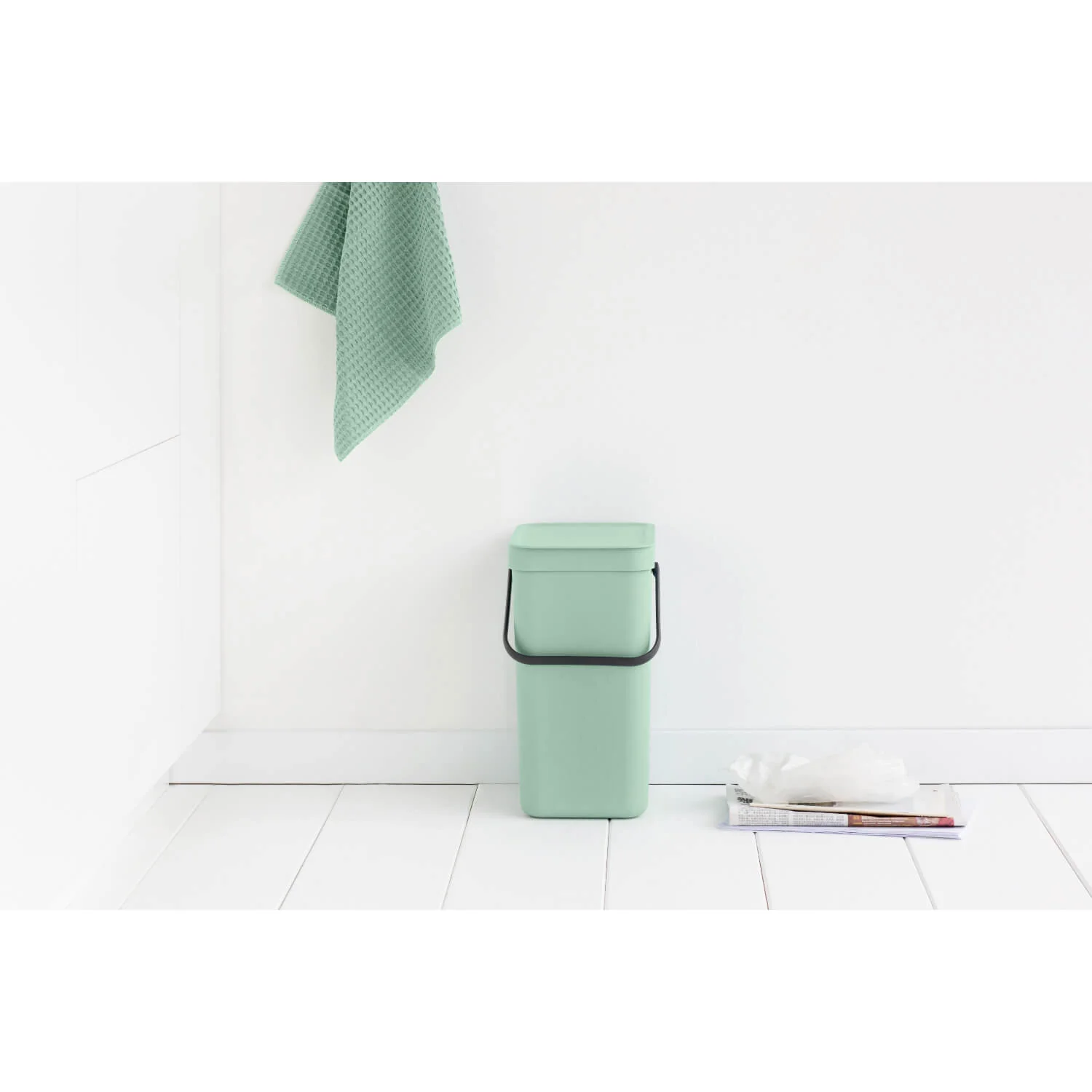 Brabantia Sort & Go 12 Litre Waste Bin - Jade Green - Image 9