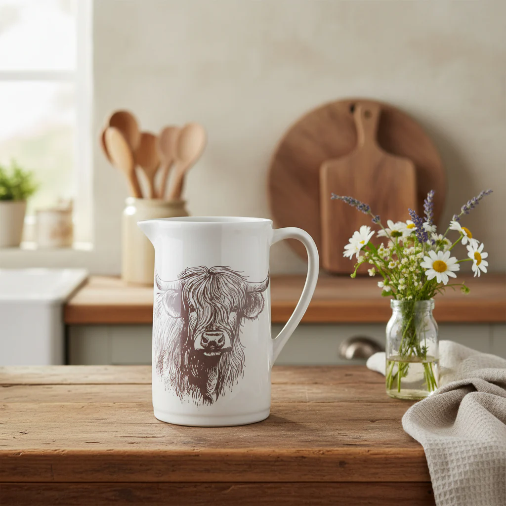 Candlelight 18.5cm Serving Jug - Highland Cow - Image 3
