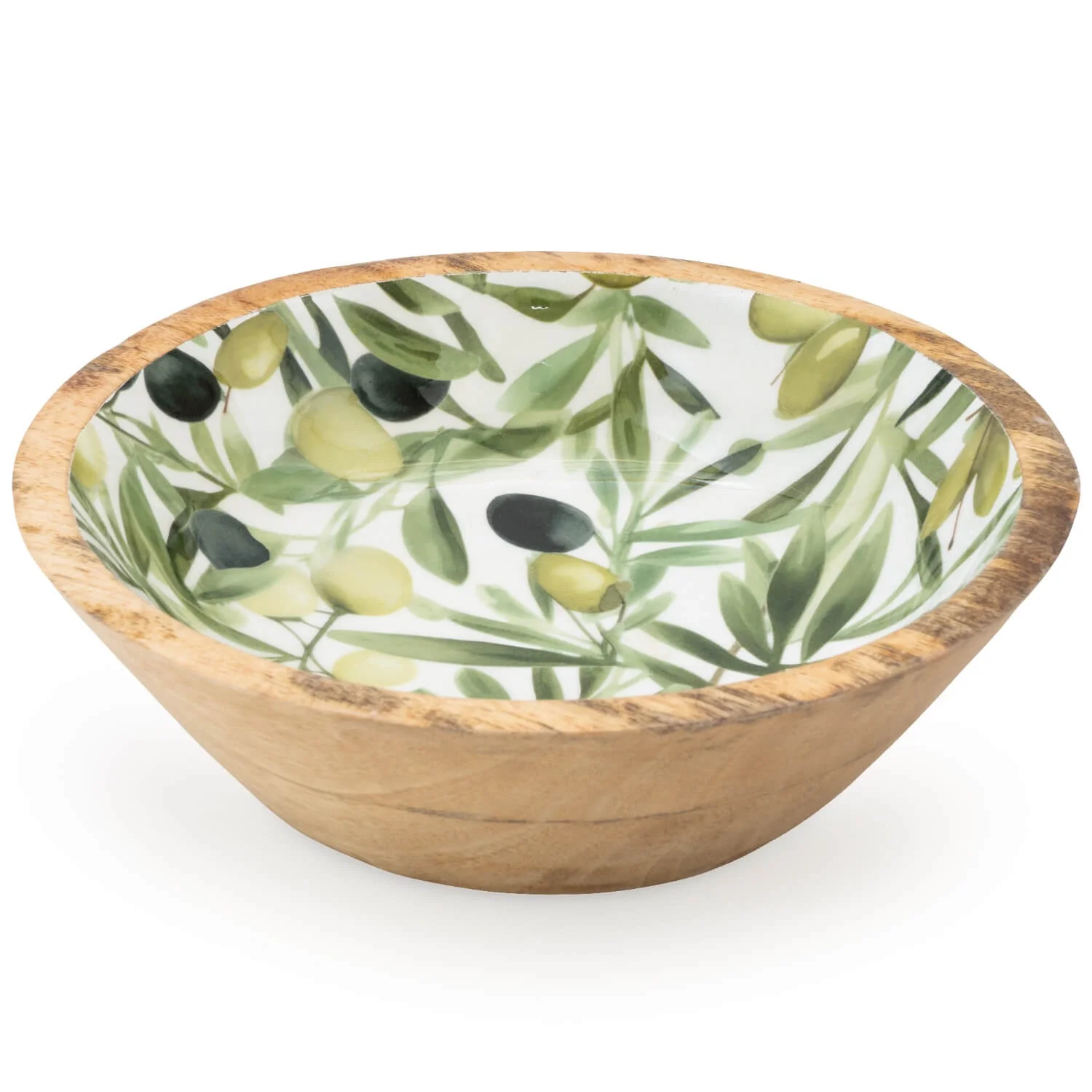Candlelight 25cm Mango Wood Bowl - Olives